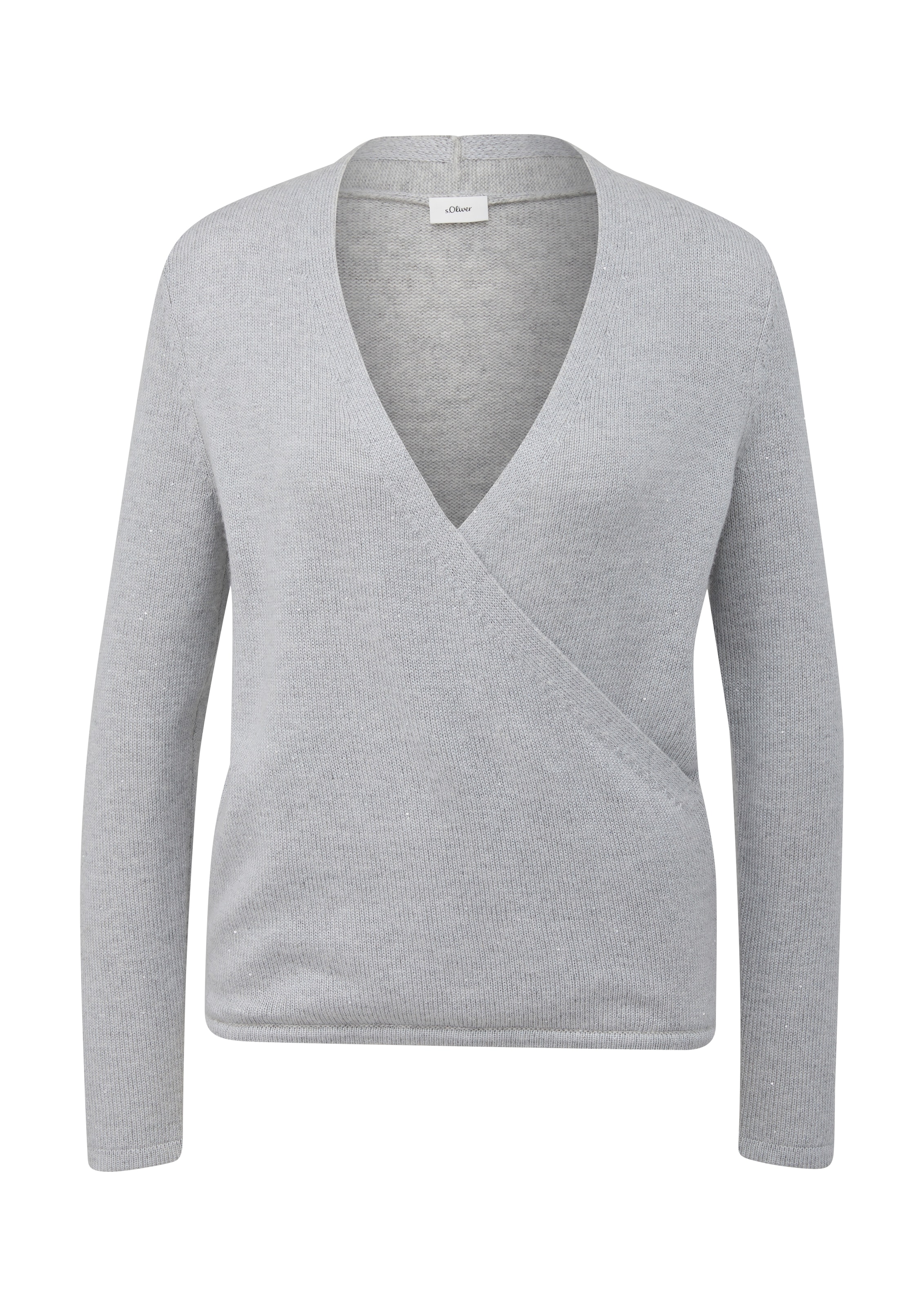 s.Oliver BLACK LABEL Strickpullover, in Wickel-Optik