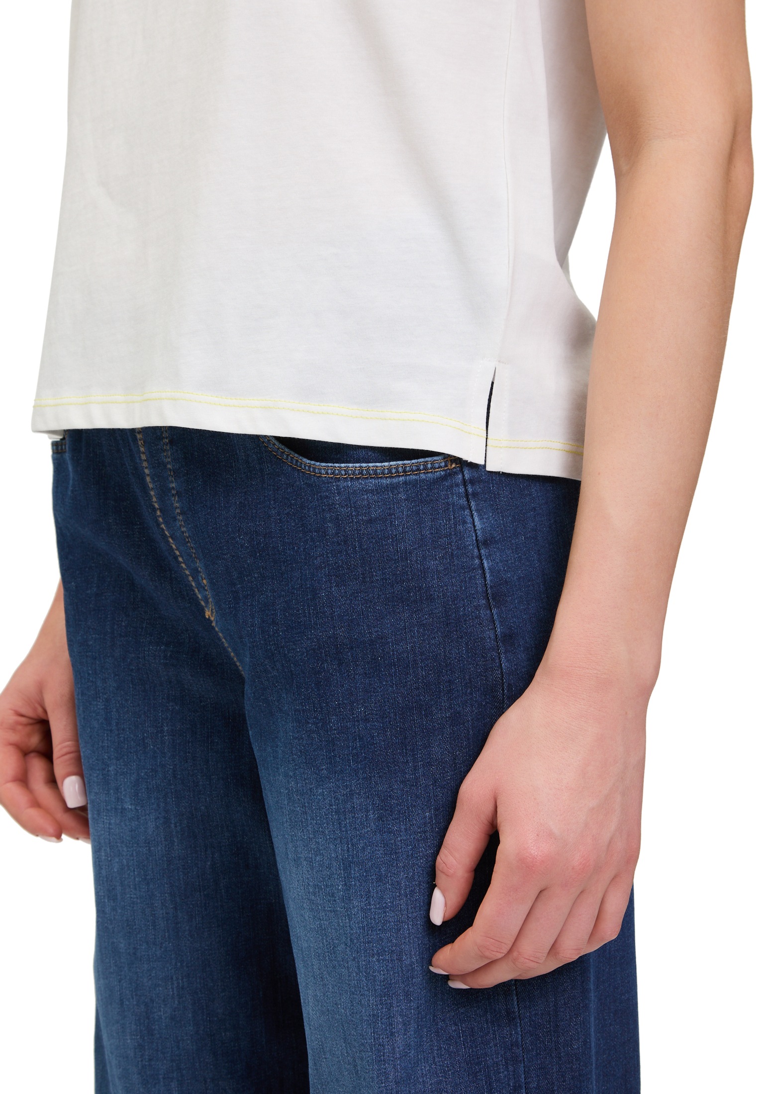 Cartoon Kurzarmshirt »Baumwollshirt mit Ärmelaufschlag«