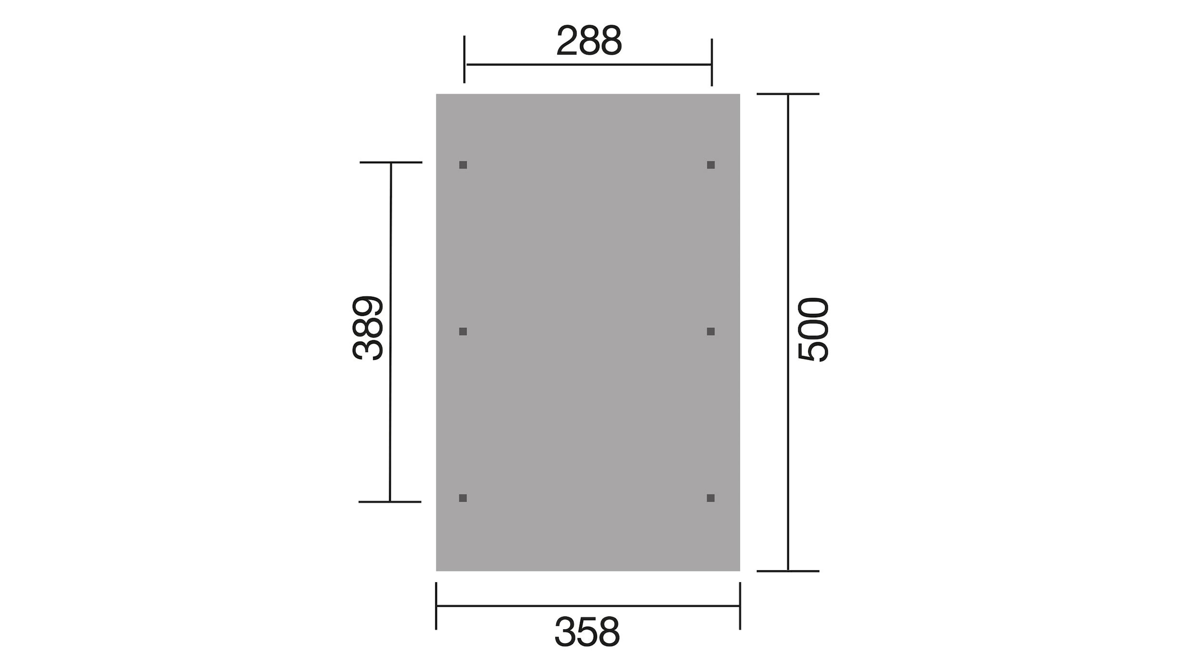 weka Einzelcarport »Satteldachcarport 611«, Holz, 270 cm, kdi, 18 mm Massivholzdach, naturbelassen