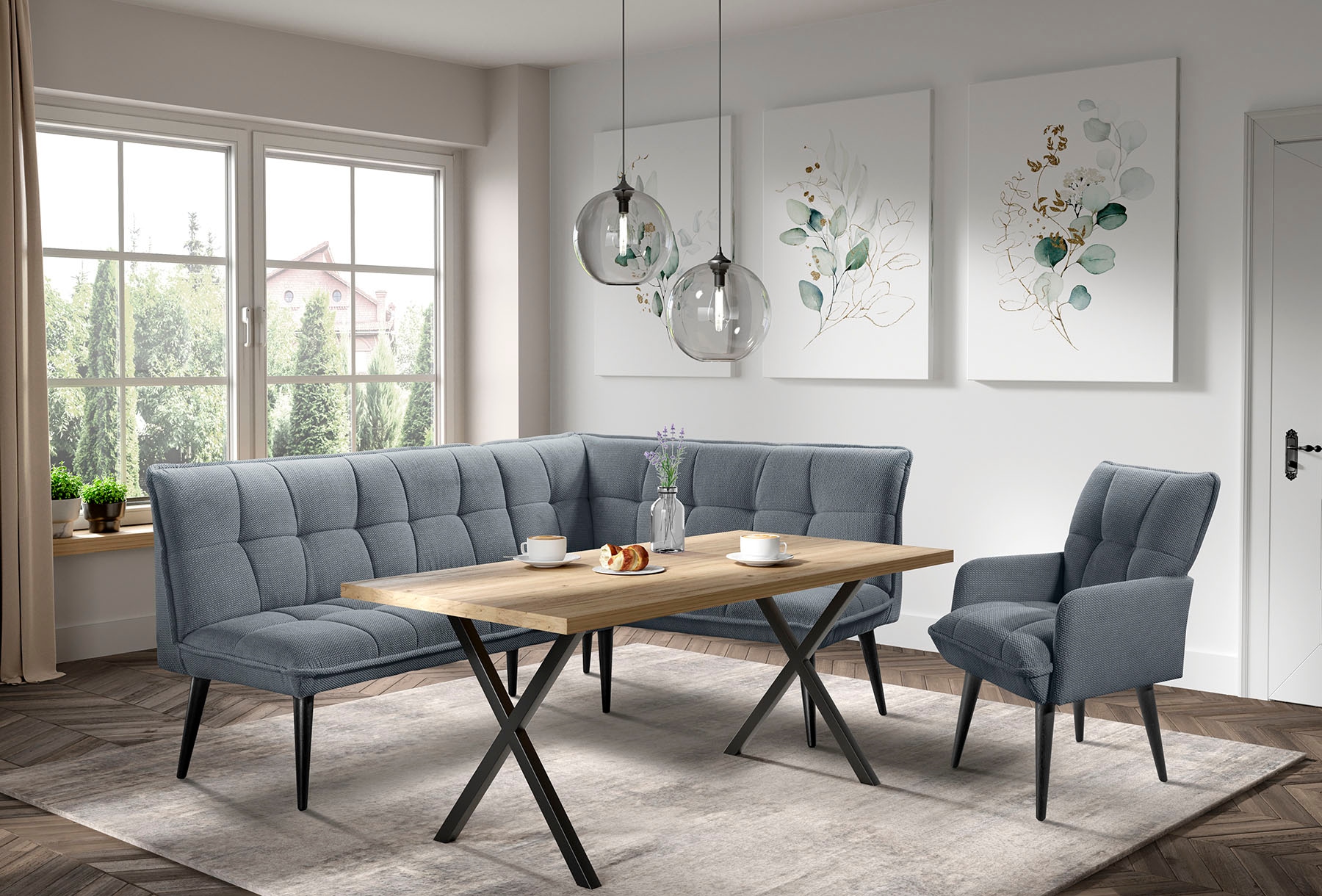 exxpo - sofa fashion Eckbank »Mocca Essbank, Sitzbank« hoher Sitzkomfort, bequem und elegant, hochwertige Detailverarbeitung