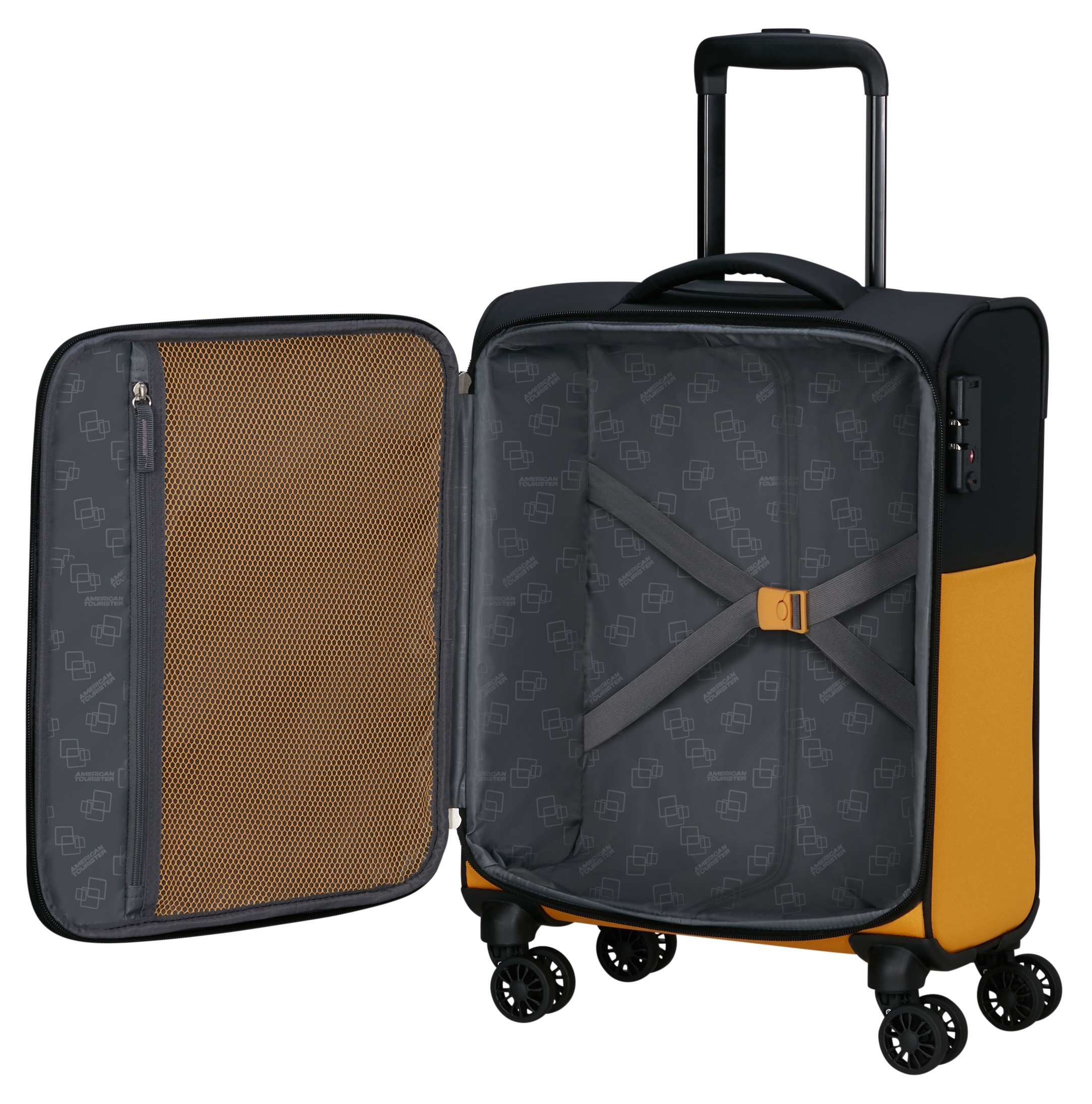 American Tourister® Weichgepäck-Trolley »DARING DASH 55 exp«, 4 Rollen, Handgepäck-Koffer Reisegepäck Koffer TSA-Zahlenschloss erweiterbar