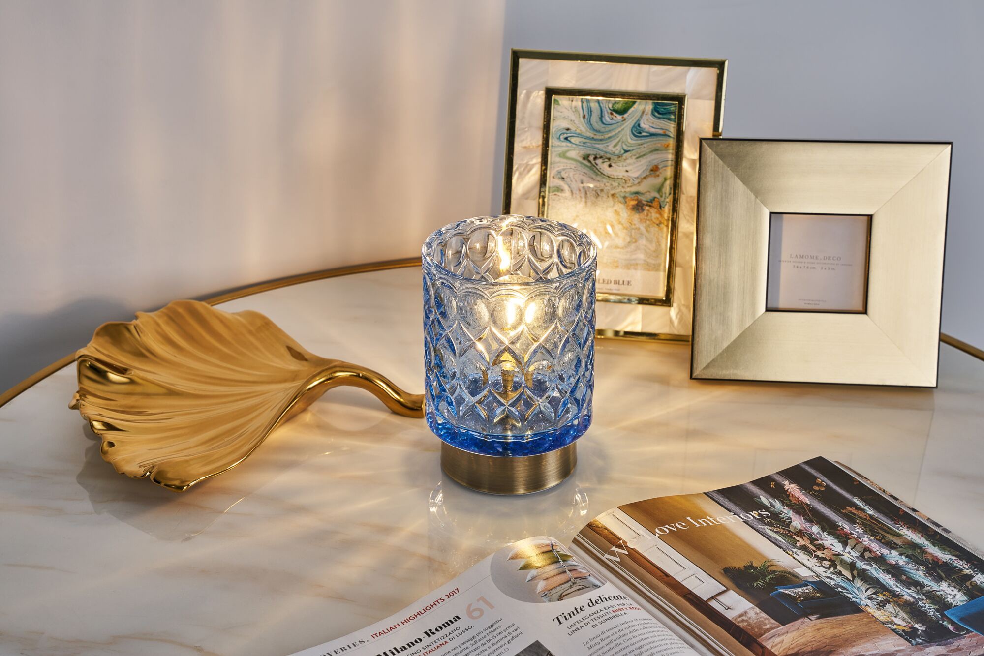 Pauleen Tischleuchte »Chic Glamour«, 1 flammig, Leuchtmittel E14 | ohne Leuchtmittel, E14, Batterbiebetrieben, Timerfunktion, Windlicht