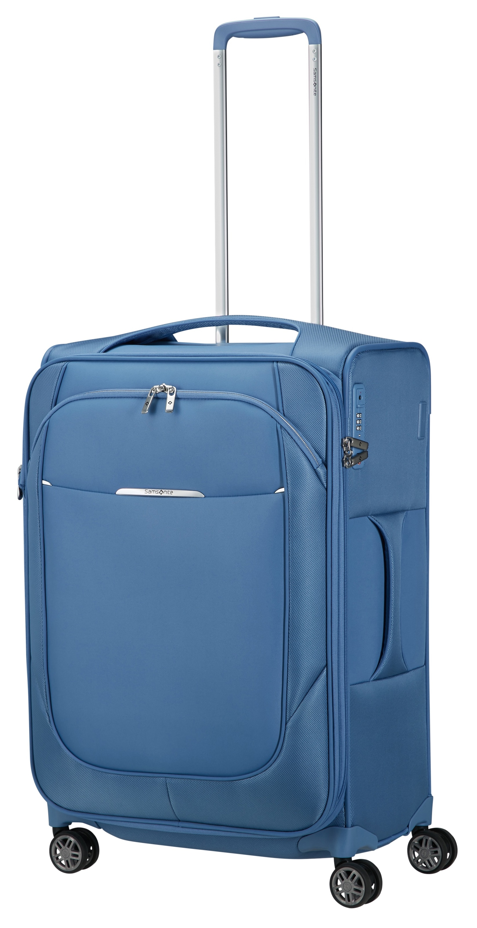 Samsonite Weichgepäck-Trolley »RE-LITE, verschiedene Größen und Farben«, (Set, 2 St., mit 2 Packwürfeln), 4 Rollen, Reisekoffer TSA-Schloss Stickerbogen Volumenerweiterung Laptopfach