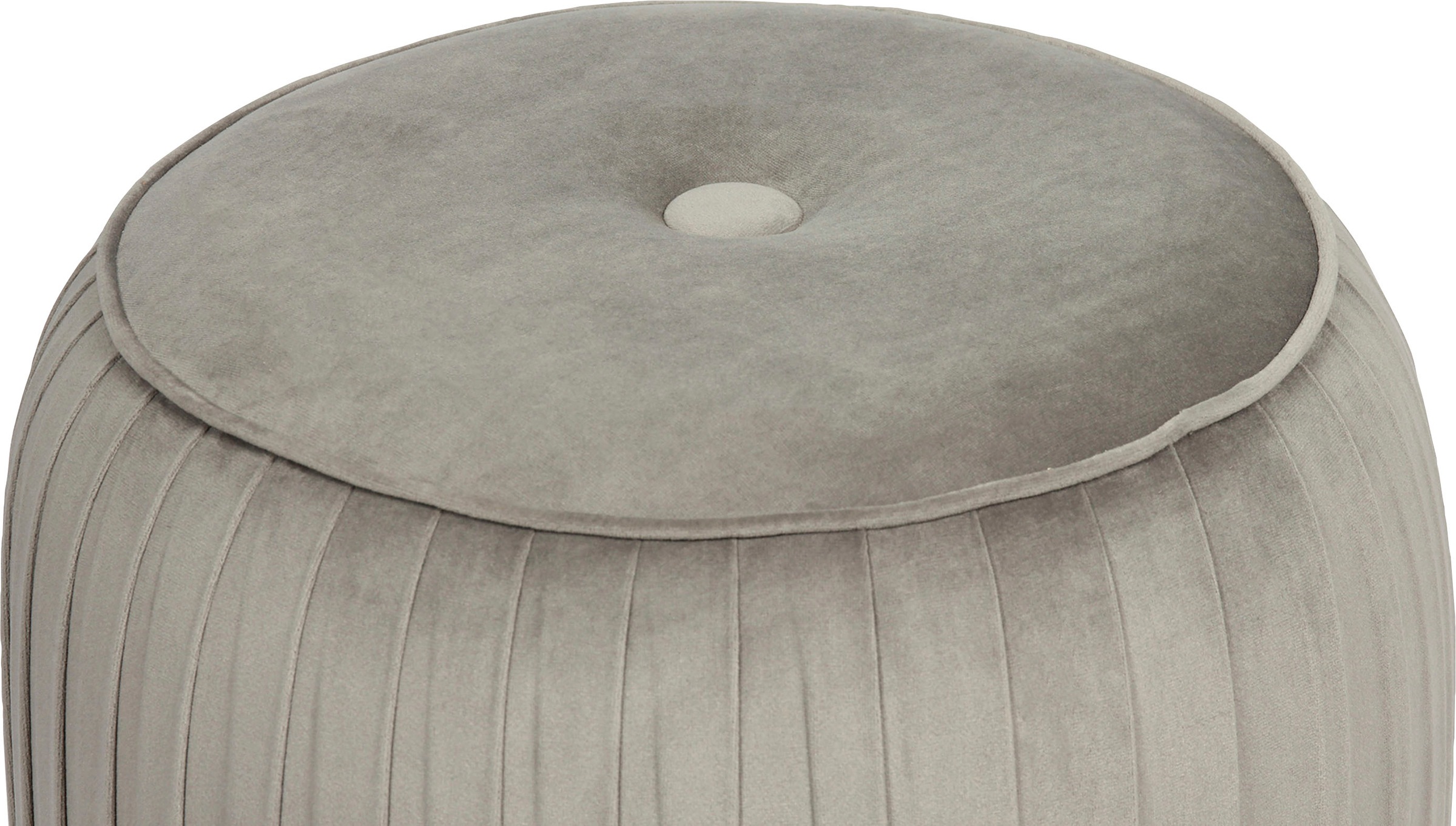 Kayoom Sitzhocker »Hocker Lilje, Edler Touch durch goldenen Sockel,Hochwertiger Samtbezug«, (1 St.), samtweich, gesteppte Ziernaht, Edelstahlsockel, Hochwertiger Samtbezug