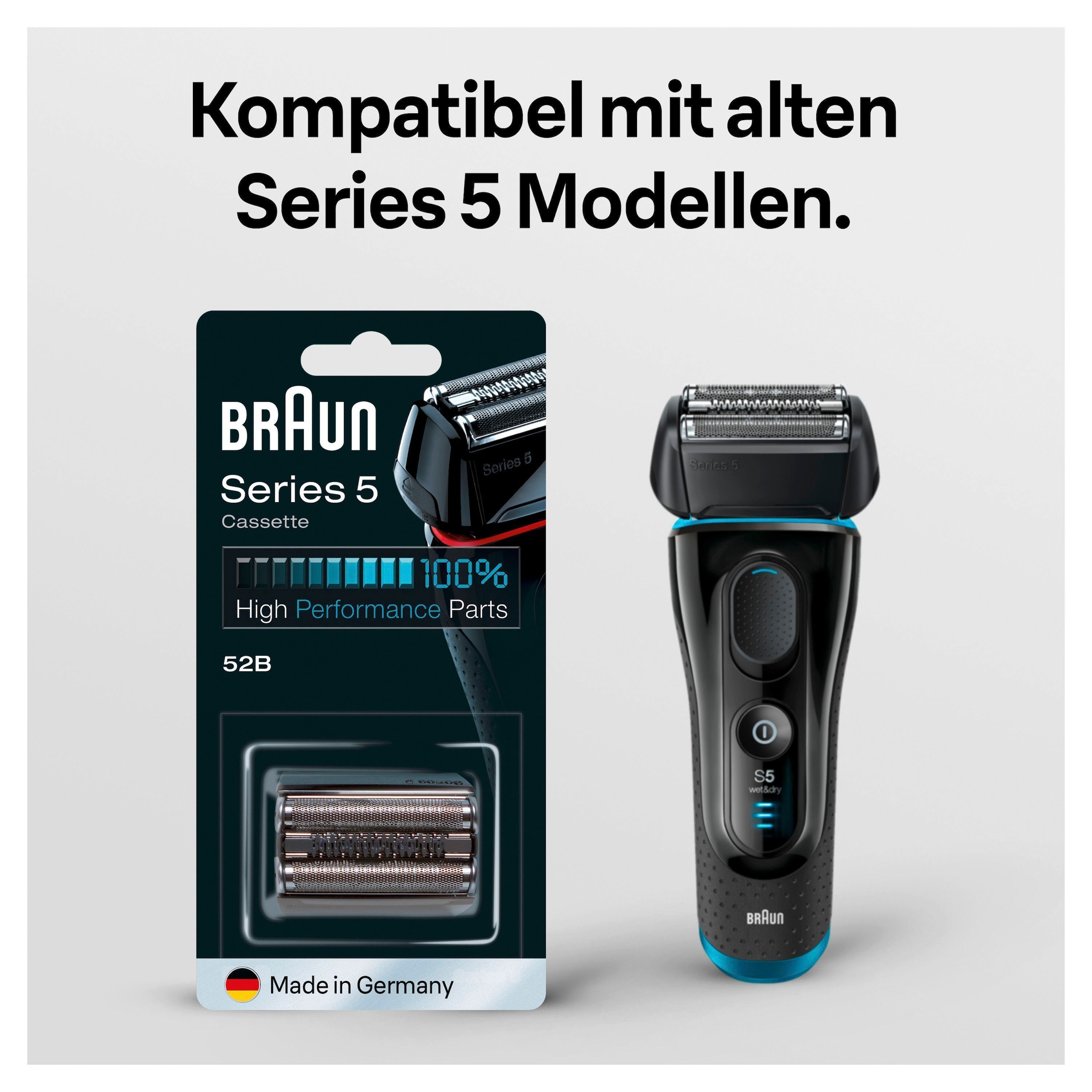 Braun Ersatzscherteil »Series 5 52«, kompatibel mit Series 5 Rasierern