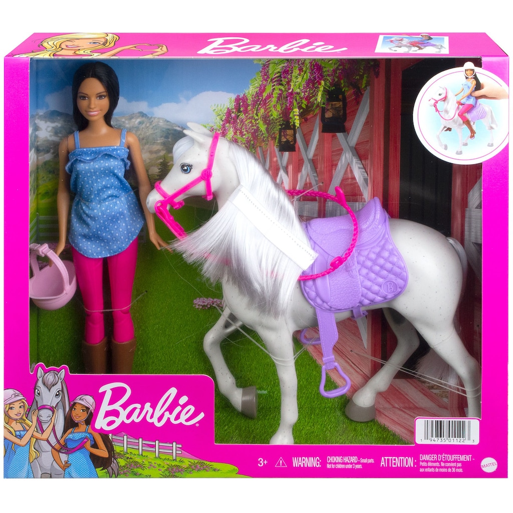 Barbie Anziehpuppe »Barbie-Puppe und Pferd«
