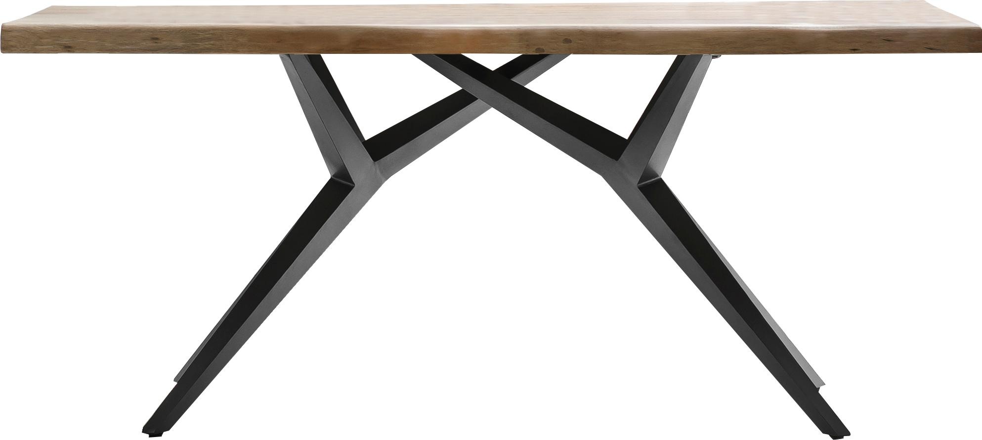 SIT Esstisch »Toronto Massivholz mit Baumkante & extravagantem Metallgestell« Speisetisch Baumkante wie gewachsen & extravagantes Metallgestell