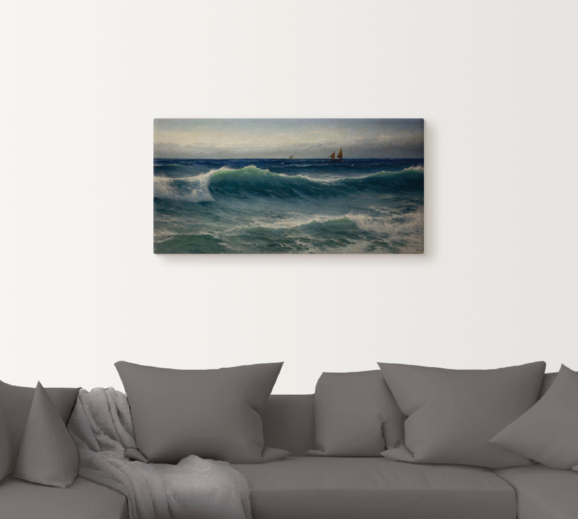 Artland Wandbild »Brechende Wellen. 1893« Gewässer 1 Stk. tlg. als Leinwandbild, Poster in verschied. Größen