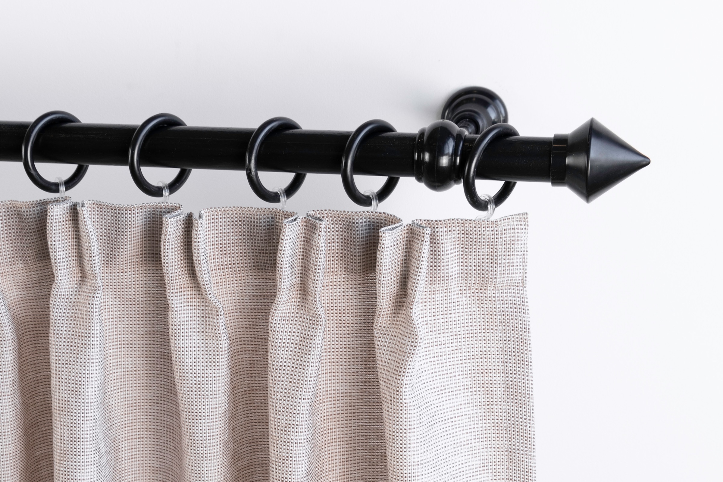 GARESA Gardinenstange »Palmi« Ø 28 mm 1 läufig-läufig Wunschmaßlänge Vorhanggarnitur, Kunststoff, verlängerbar, mit Ringe/2 Lauf Gleiter