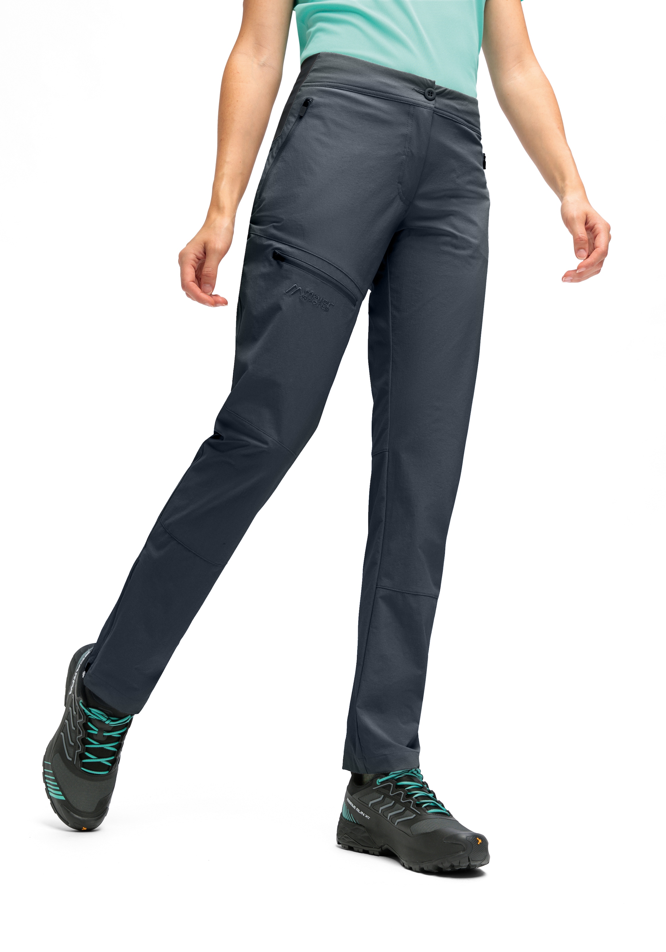 Maier Sports Outdoorhose »Inara slim Vario«, Damen Wanderhose, Funktionshose mit Variobund und 4 Taschen, Slim Fit