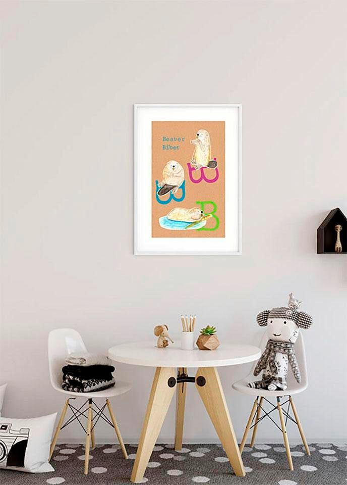 Komar Bild »ABC Animal B«, Buchstaben, (1 St.), Wandbild zur Dekoration - ohne Rahmen