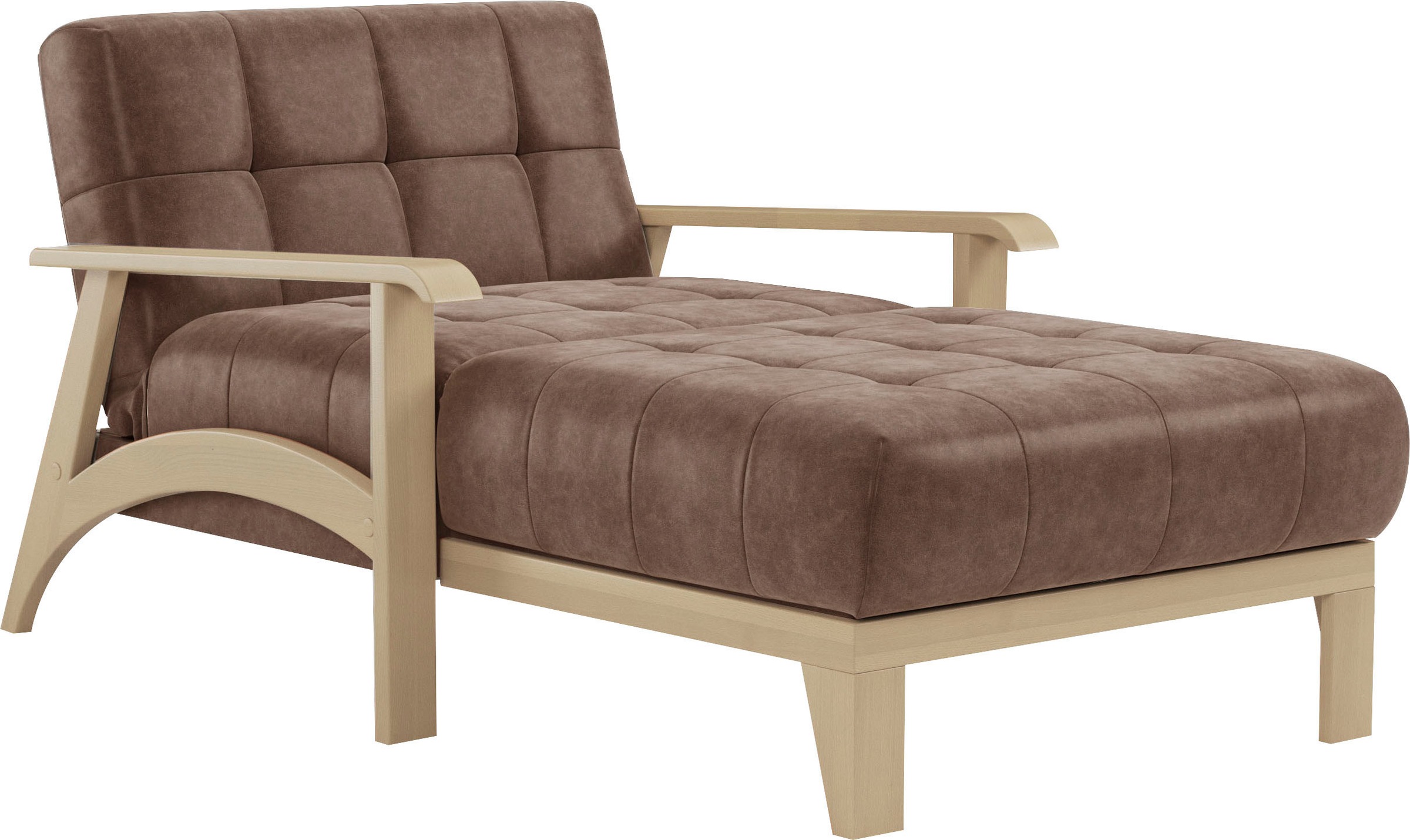 sit&more Recamiere »Billund«, Armlehnen aus Buchenholz in natur, verschiedene Bezüge und Farben