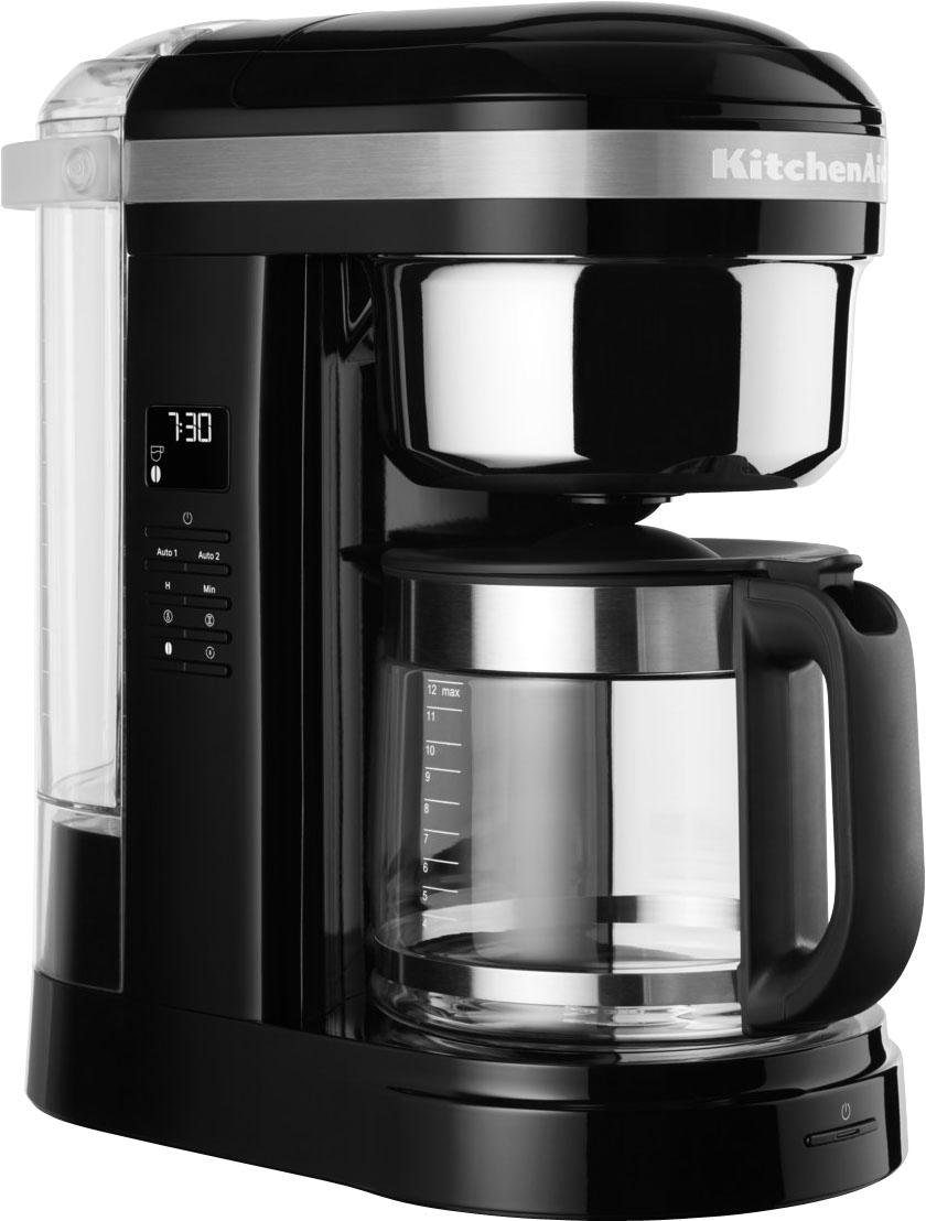 KitchenAid Filterkaffeemaschine »5KCM1209EOB ONYX BLACK«, 1,7 l Kaffeekanne, goldfarbener Permanentfilter, Drip-Kaffeemaschine mit spiralförmigem Wasserauslass