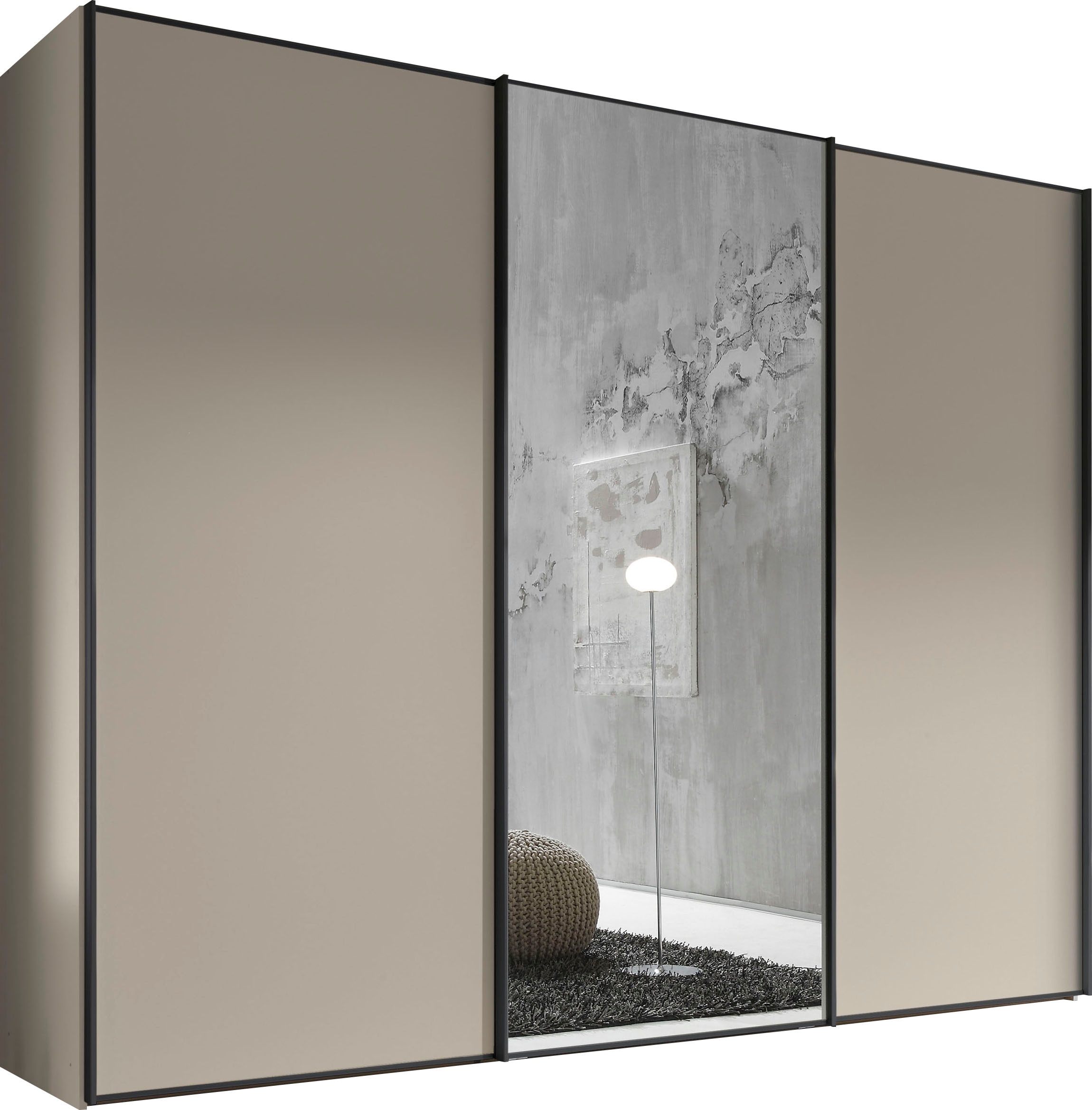 STAUD Schwebetürenschrank »Sinfonie Plus, edles Design in hochwertiger Qualität, Made in Germany« Mit Spiegeltür und vier verschiedenen Ausstattungsvarianten