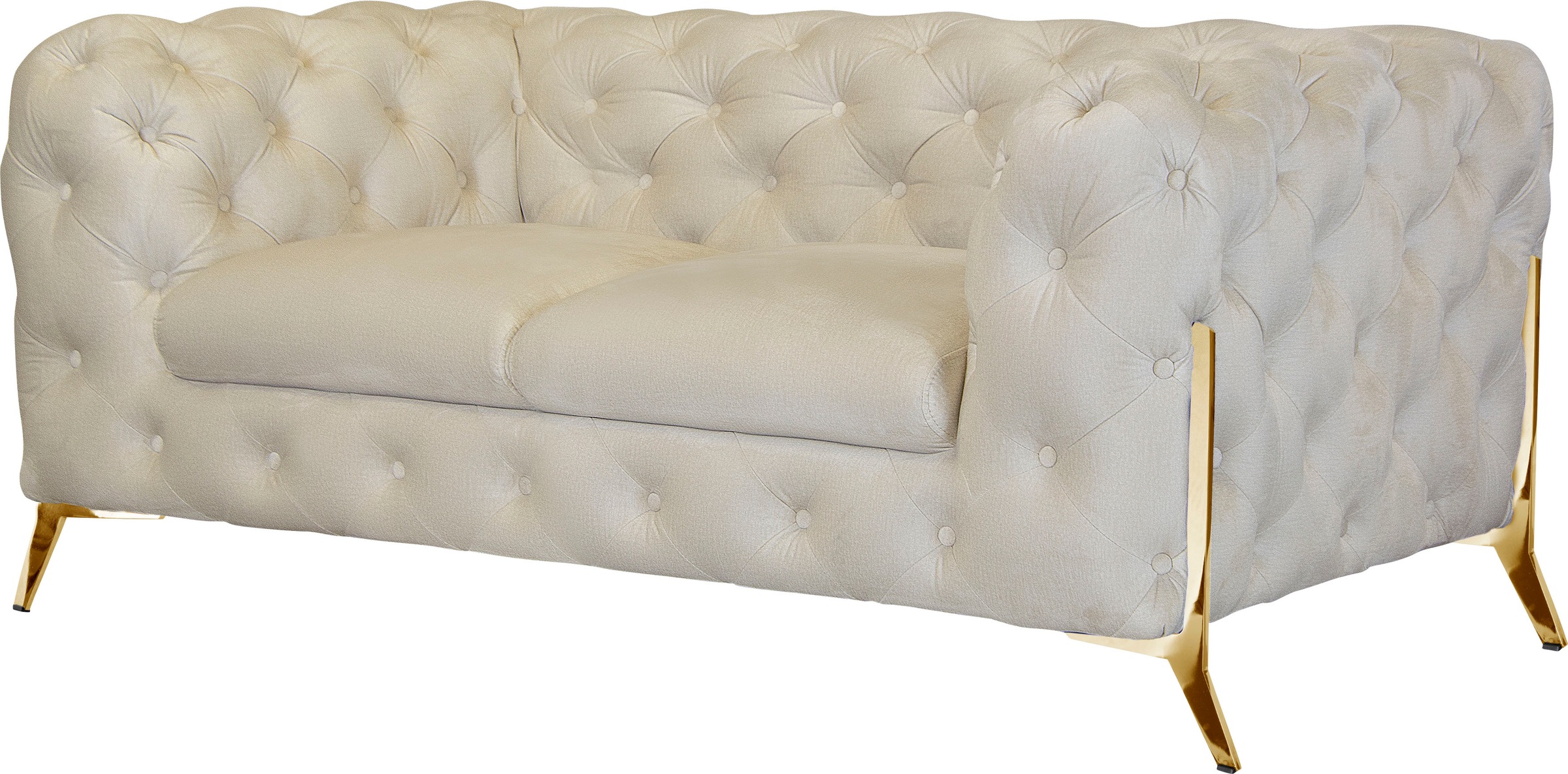 Leonique Chesterfield-Sofa »Amaury«, aufwändige Knopfheftung, moderne Chesterfield Optik, Fußfarbe wählbar