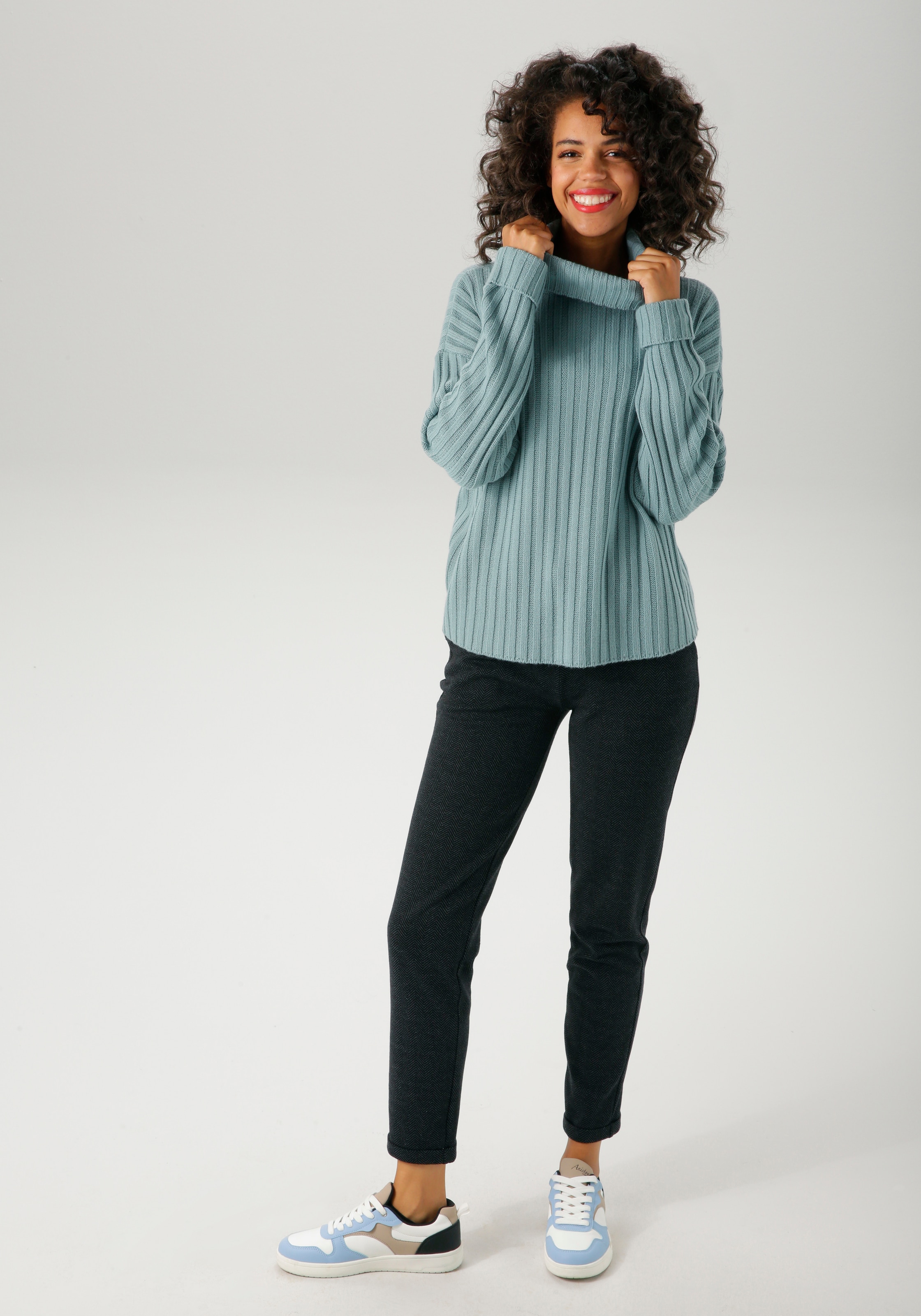 Aniston CASUAL Strickpullover in Streifen-Optik