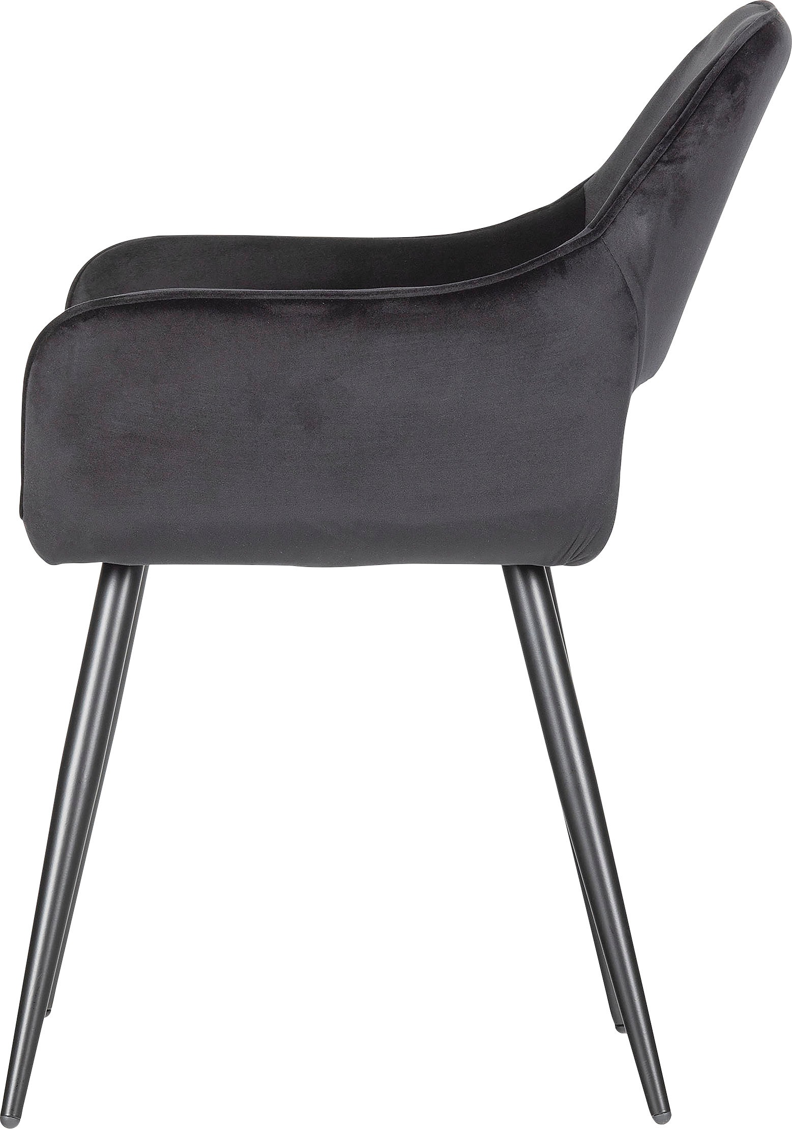 WOOOD Esszimmerstuhl »Jel«, 2 St., Samtvelours, gepolstert, 4-Fuß-Gestell, H 80 cm x B 60 cm
