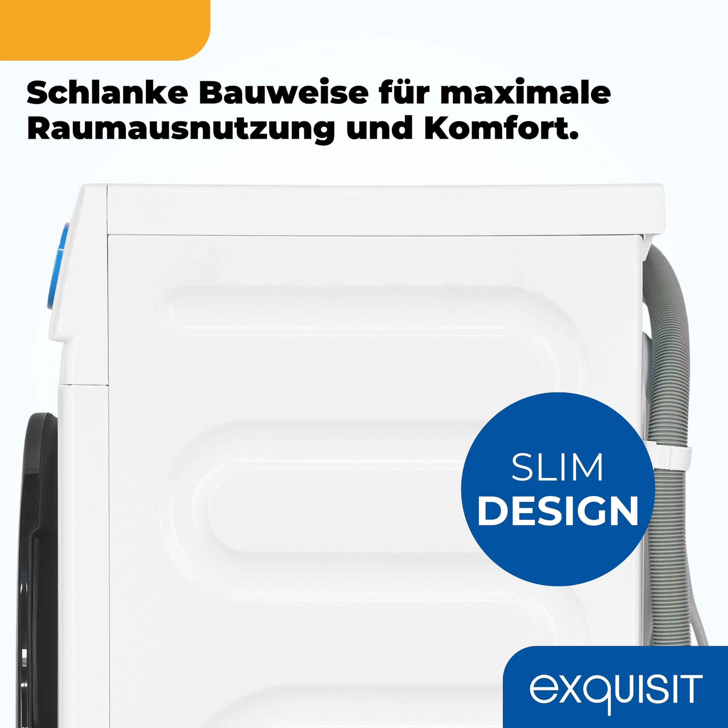 exquisit Waschmaschine »WA6312-371A weiss« Digitales Display, leicht zu reinigende Einspülkammer