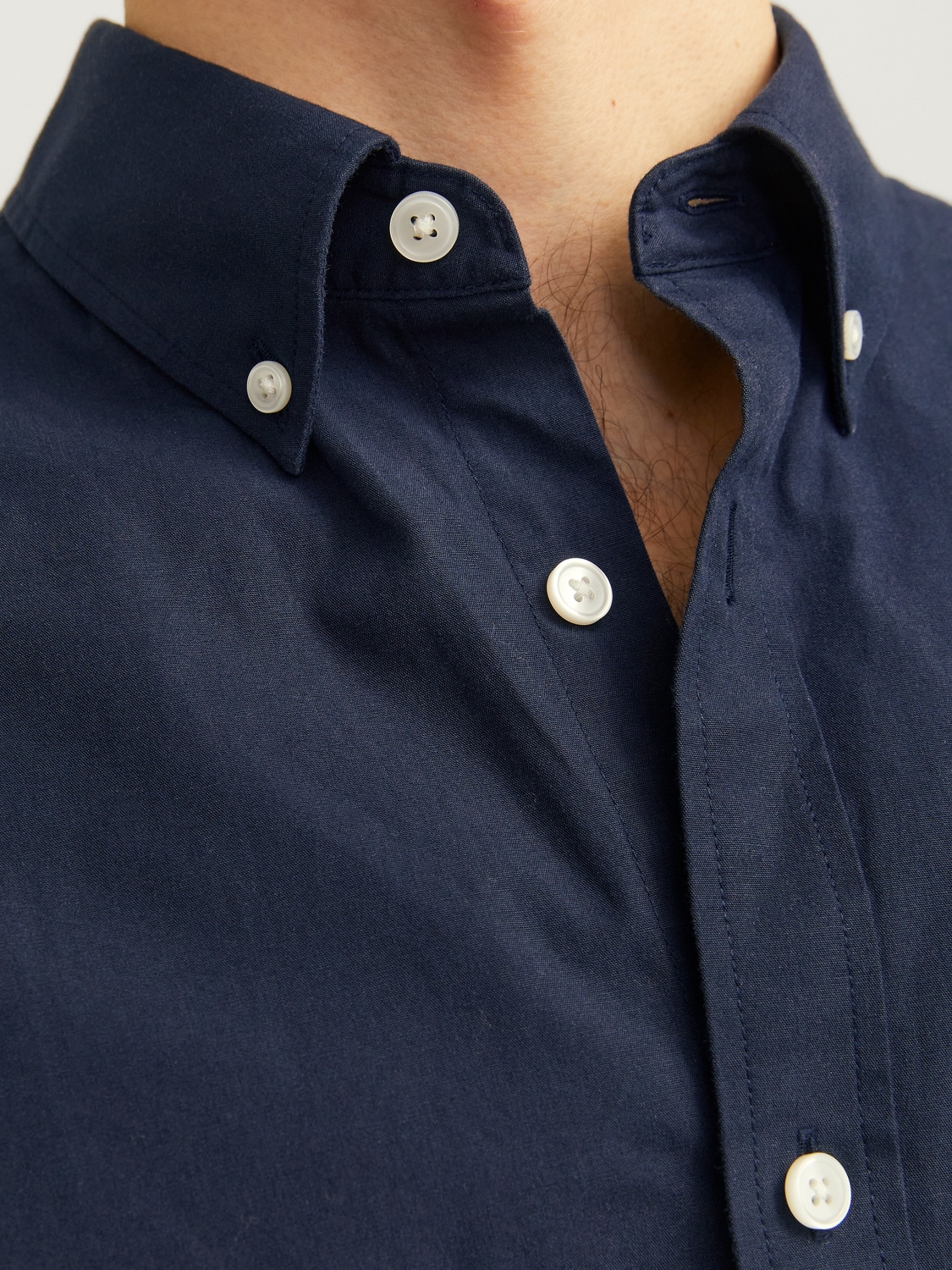 Jack & Jones Langarmhemd »JPRCCPOPLIN LOGO COMFORT SHIRT L/S SN«