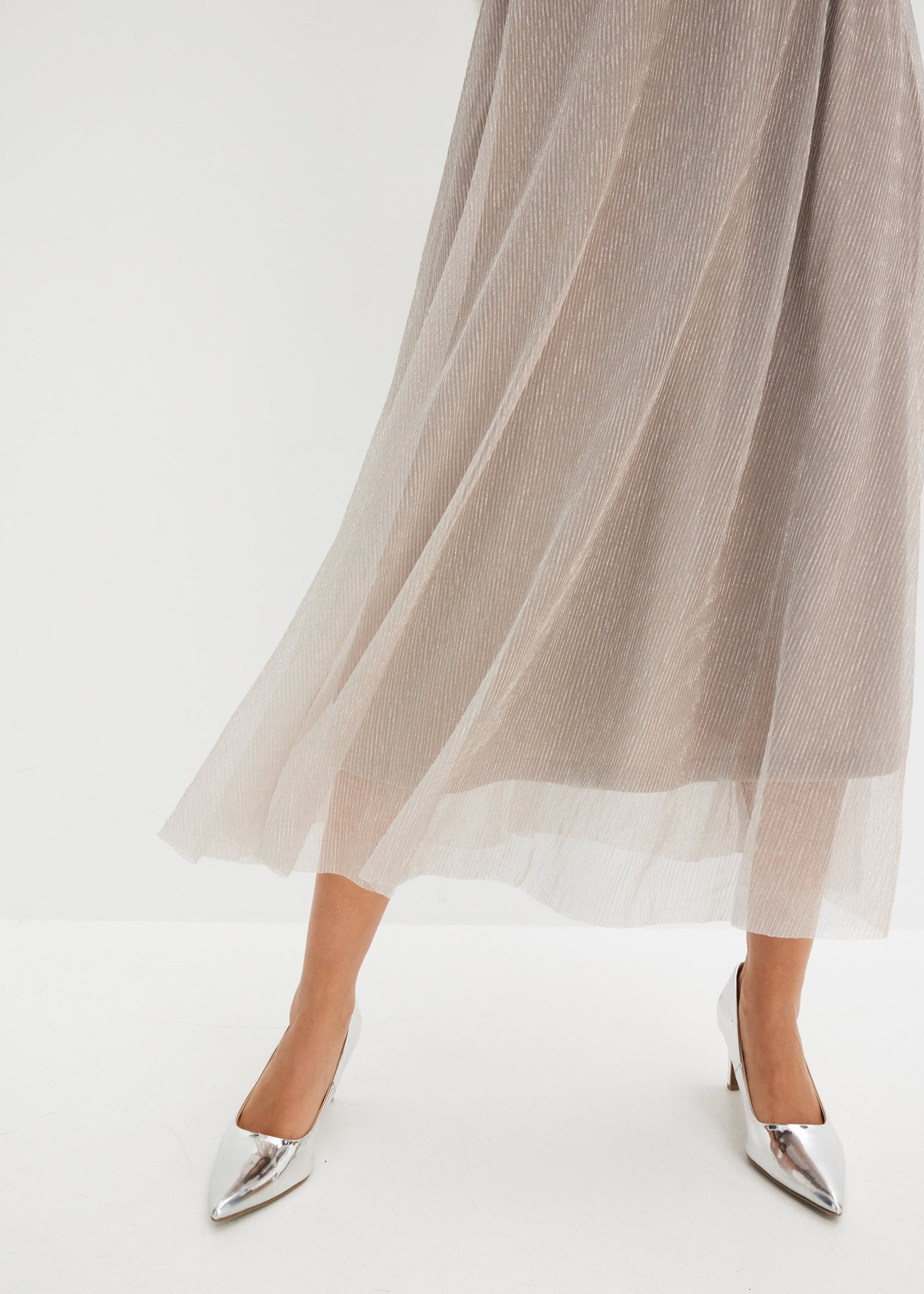 bonprix Jerseyrock »Jerseyrock« aus leicht transparentem Materialmix, ausgestellte Passform