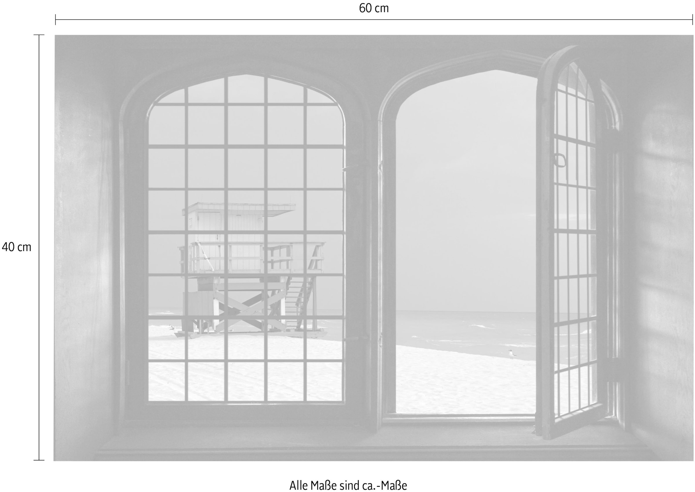 queence Wandsticker »Miami«, Wandsticker, Wandbild, selbstklebend, 3D, Fenster