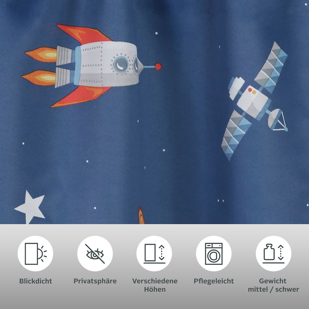 Lüttenhütt Verdunkelungsvorhang »Weltall«, (1 St.)