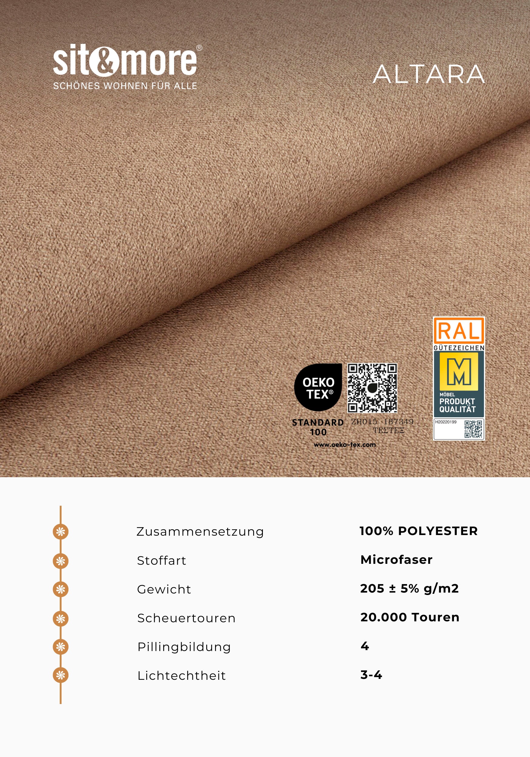 sit&more 3-Sitzer »Montego, B: 198 cm« mit Federkern