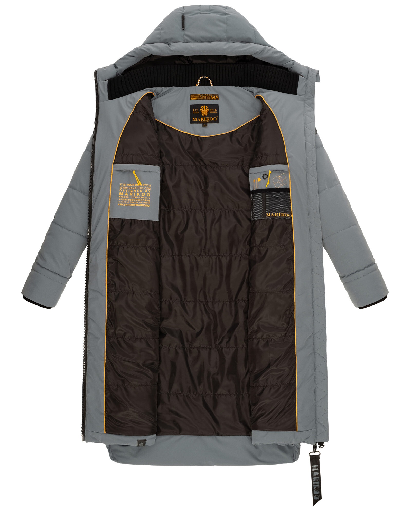 Marikoo Winterjacke »Marikoo Benikoo Damen lange Winterjacke B949«