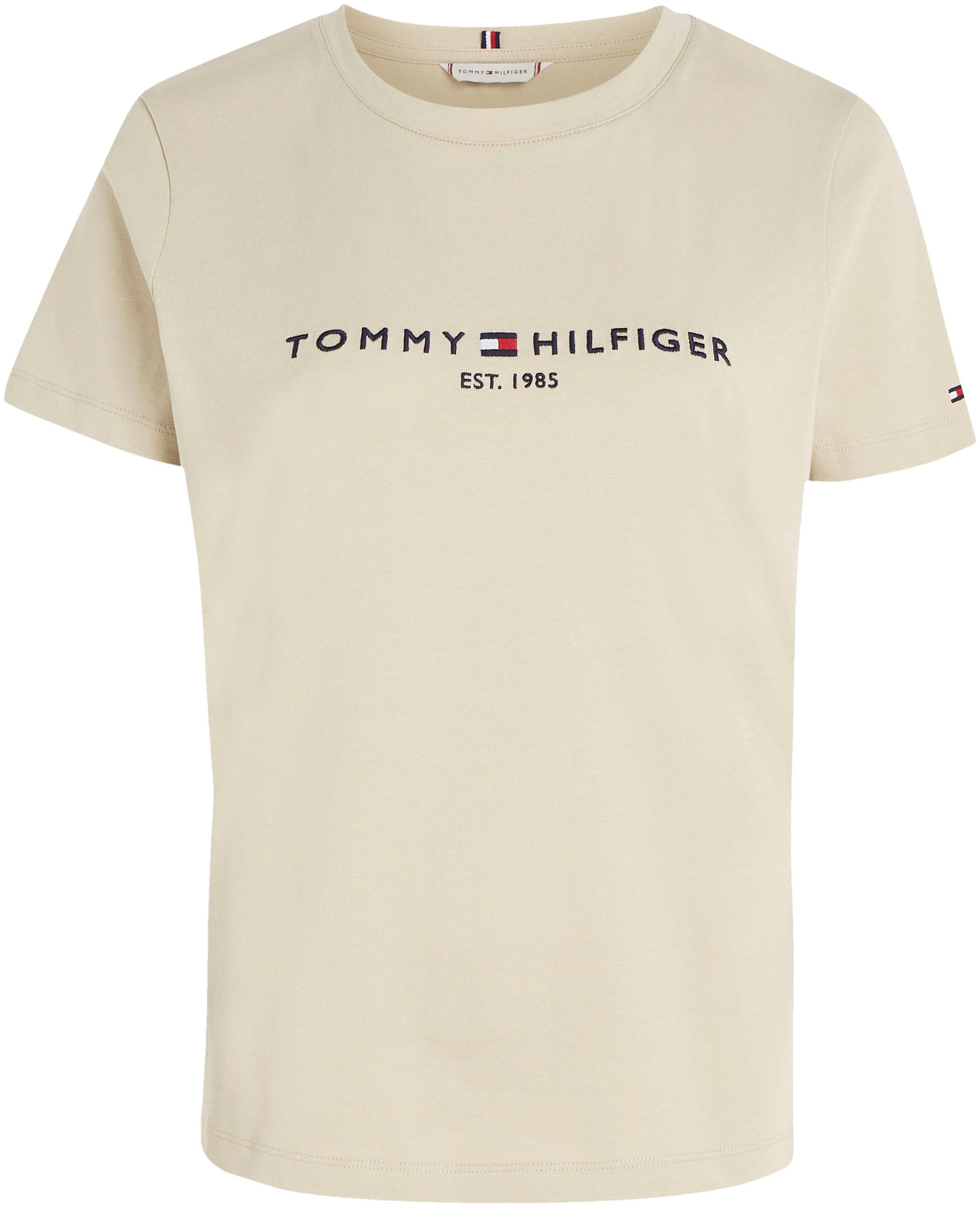 SS«, TEE HILFIGER Hilfiger Tommy Tommy großem ♕ »REGULAR bei Logoschriftzug Rundhalsshirt C-NK mit Hilfiger