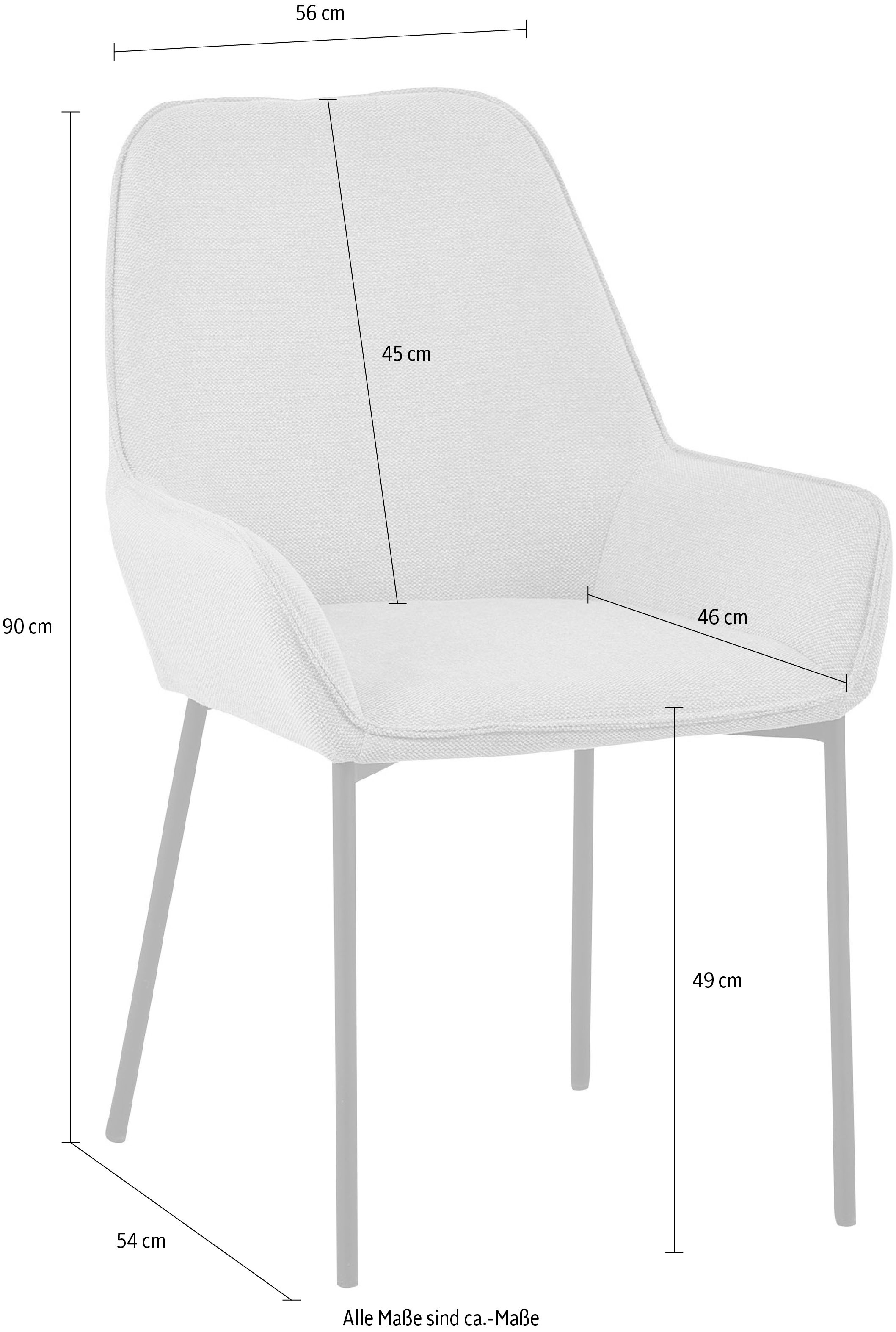 SalesFever Esszimmerstuhl, (Set), 2 St., Struktur (100% Polyester), Bezug aus Strukturstoff