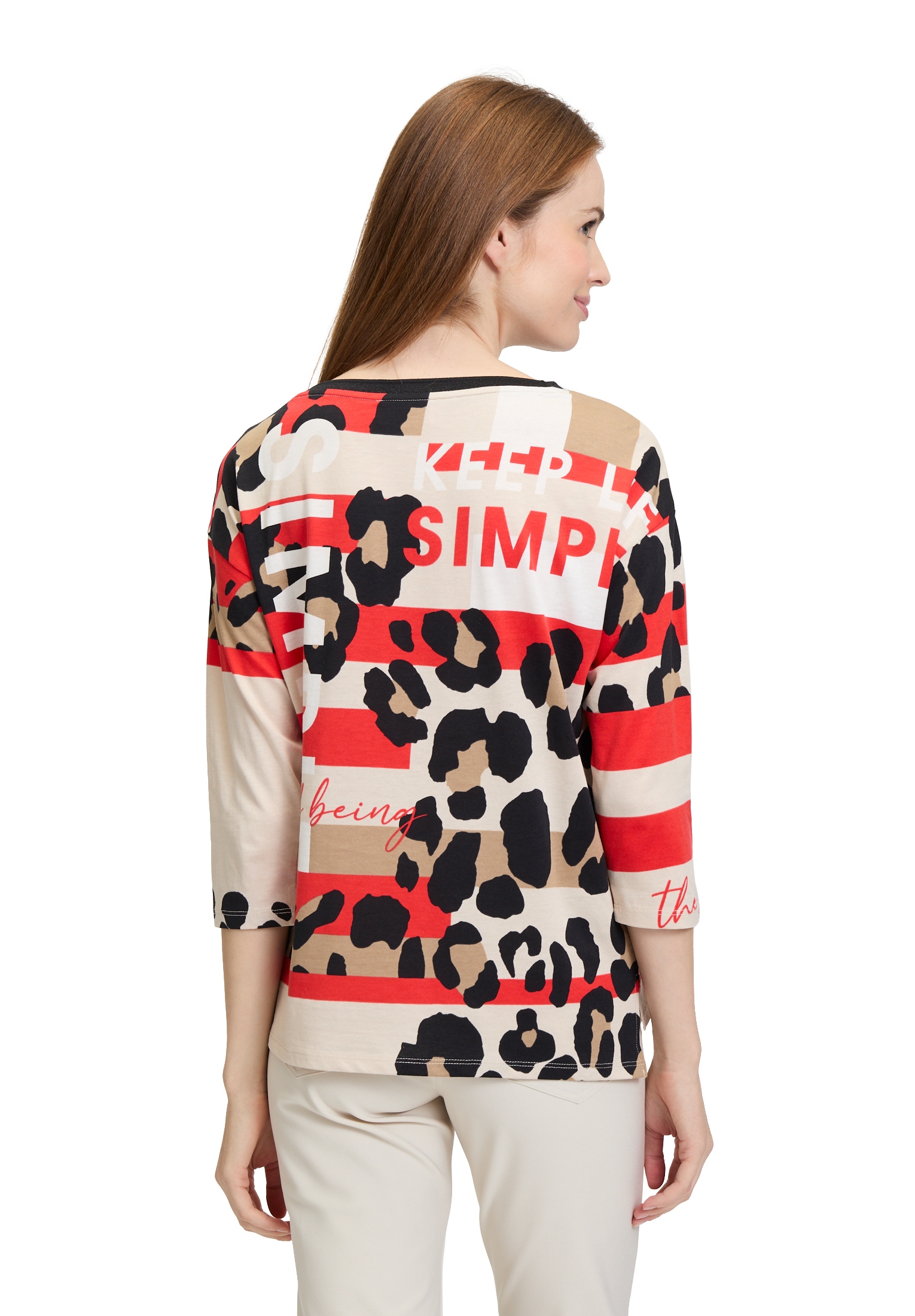 Betty Barclay Kurzarmshirt »Printshirt mit Seitenschlitzen«