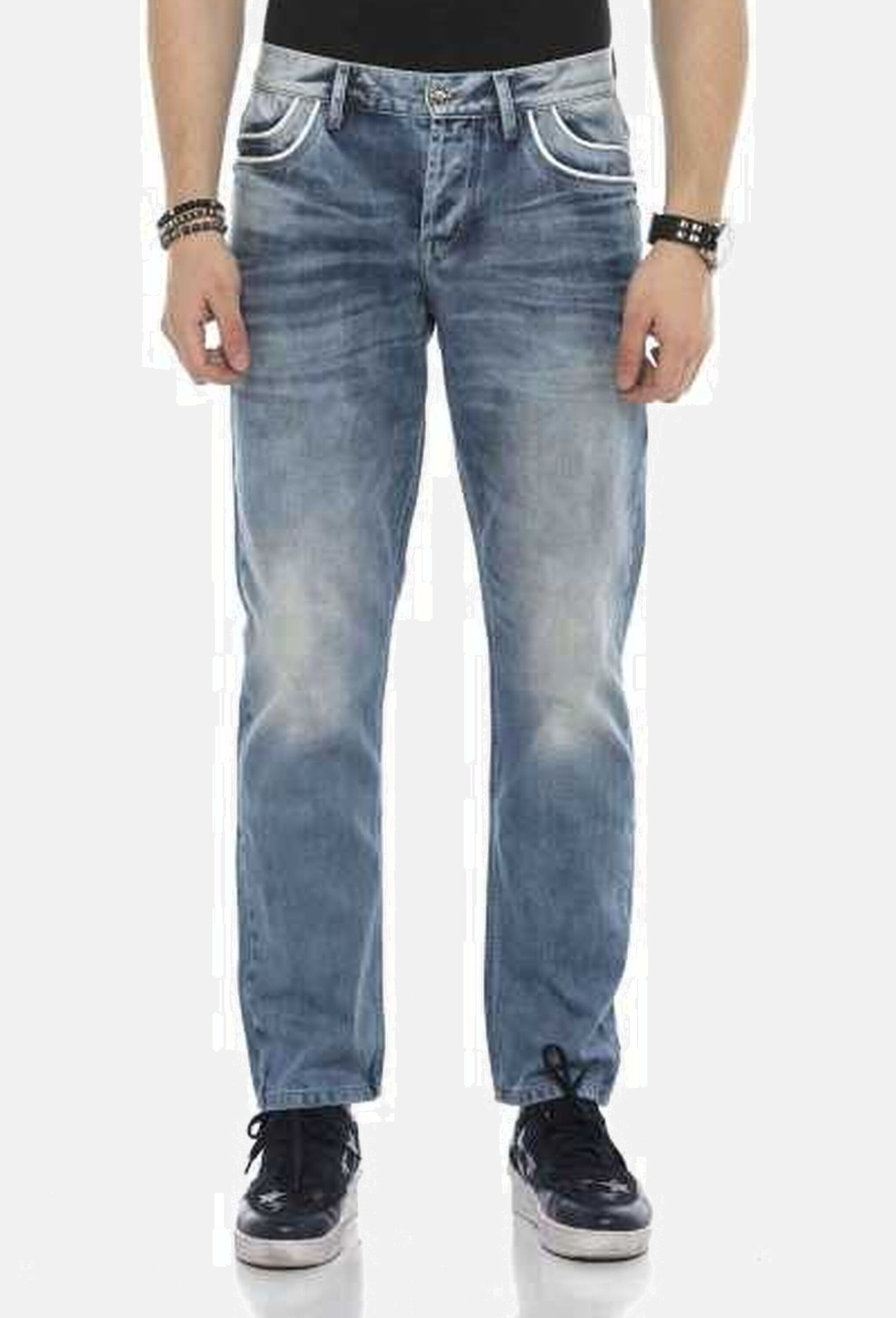 Cipo & Baxx Regular-fit-Jeans »Cipo & Baxx Jeans DENIM« bequeme Jeans im Regular Fit-Schnitt, CD594