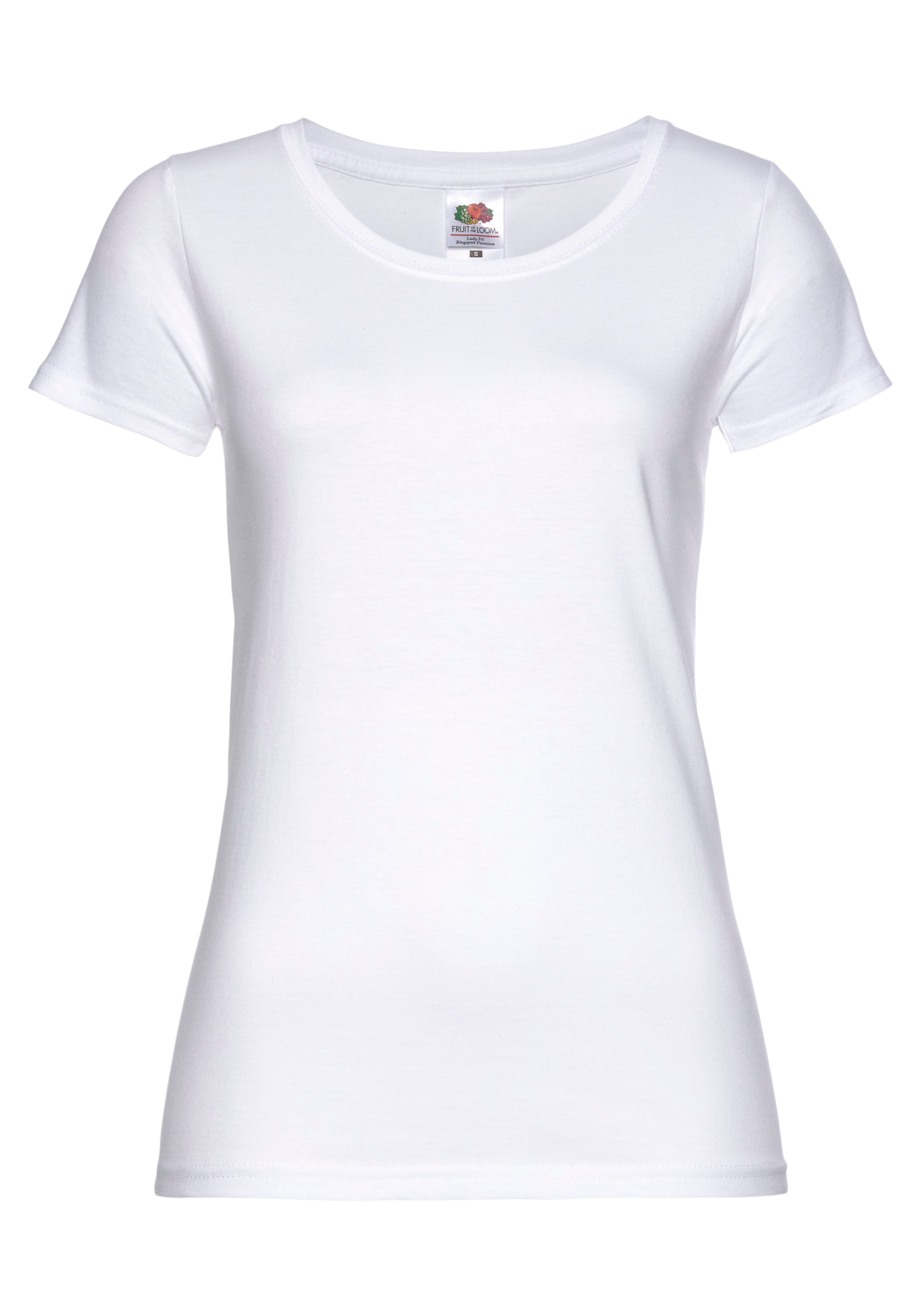 Fruit of the Loom Rundhalsshirt »Lady Fit Premium«, (Packung, 2 tlg., 2er-Pack)