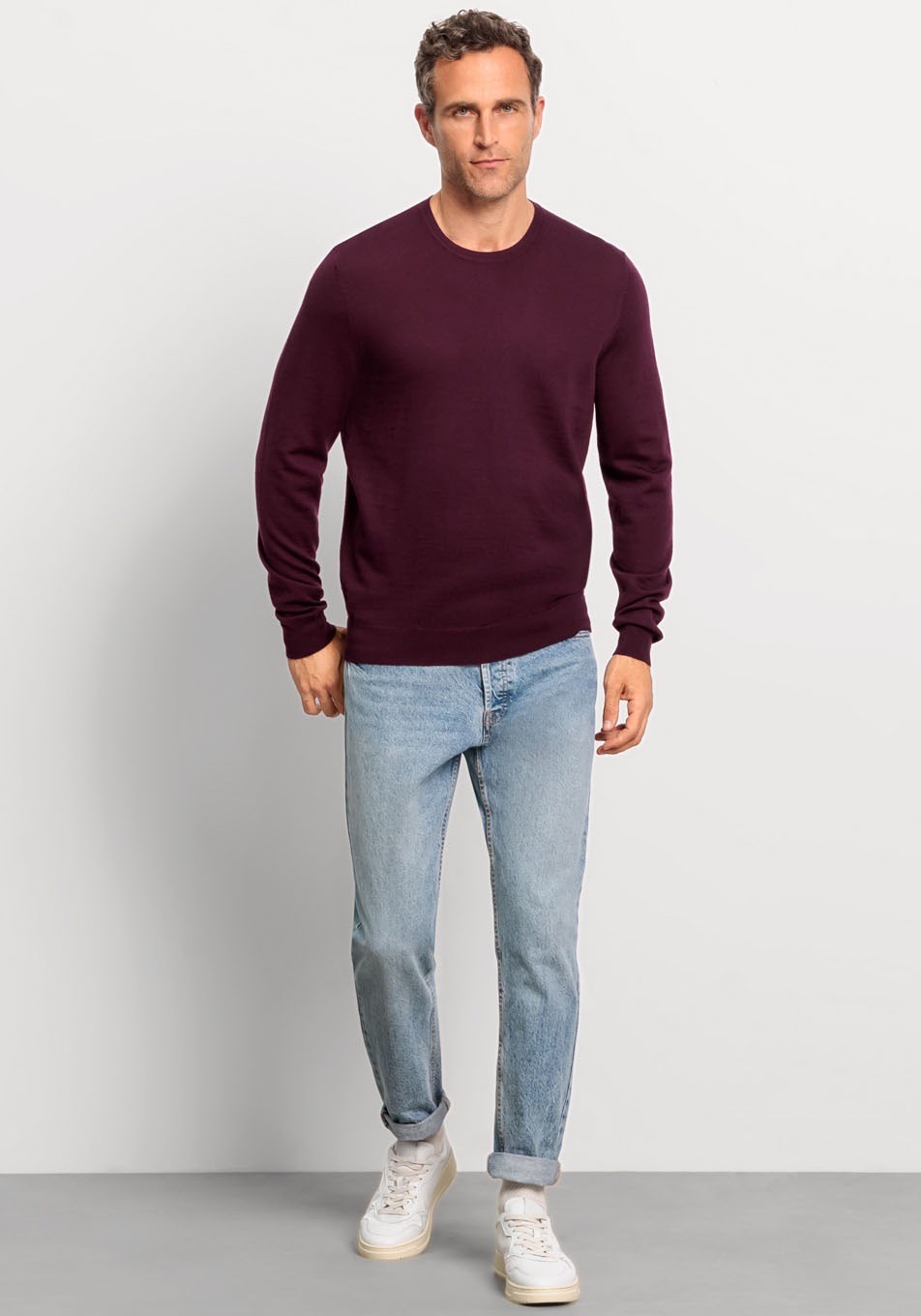 OLYMP Rundhalspullover »OLYMP Strick Casual«