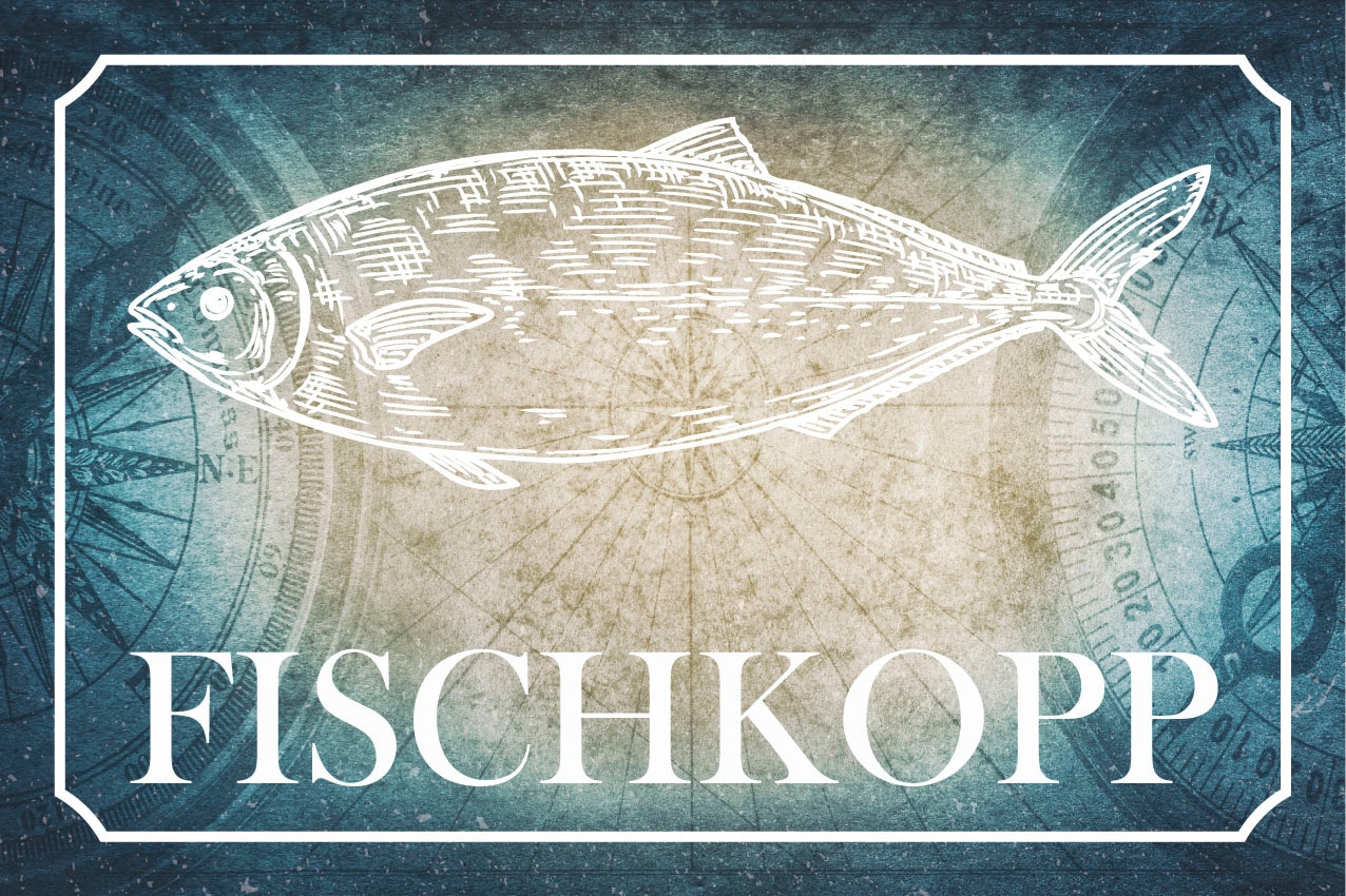 queence Metallbild »Fischkopp«, (1 St.), Stahlschild, Blechschild, Sprüche, Texte, witzig