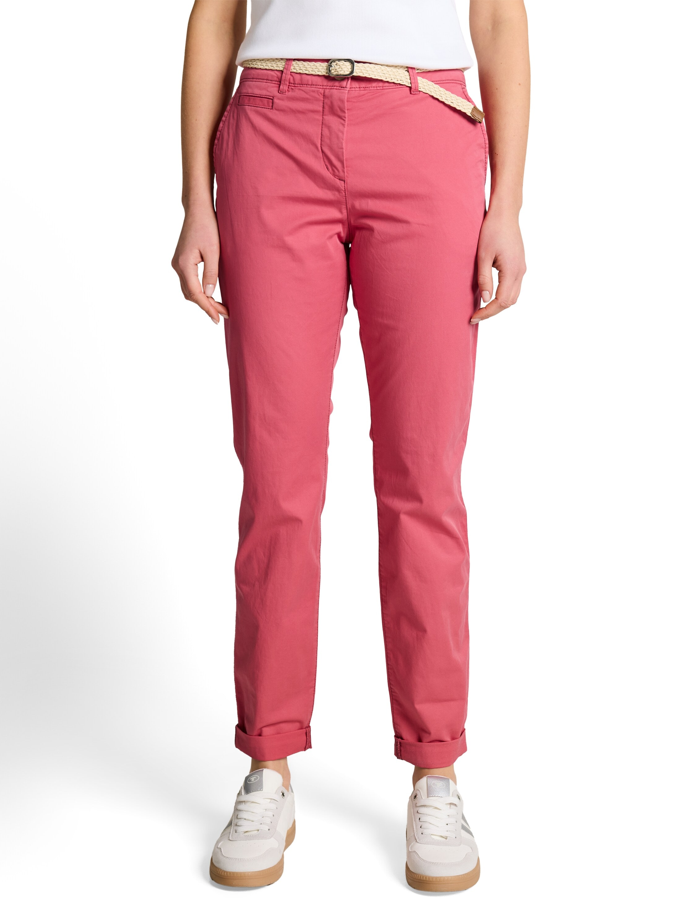 TOM TAILOR Chinohose  mit Gürtel und Stretch