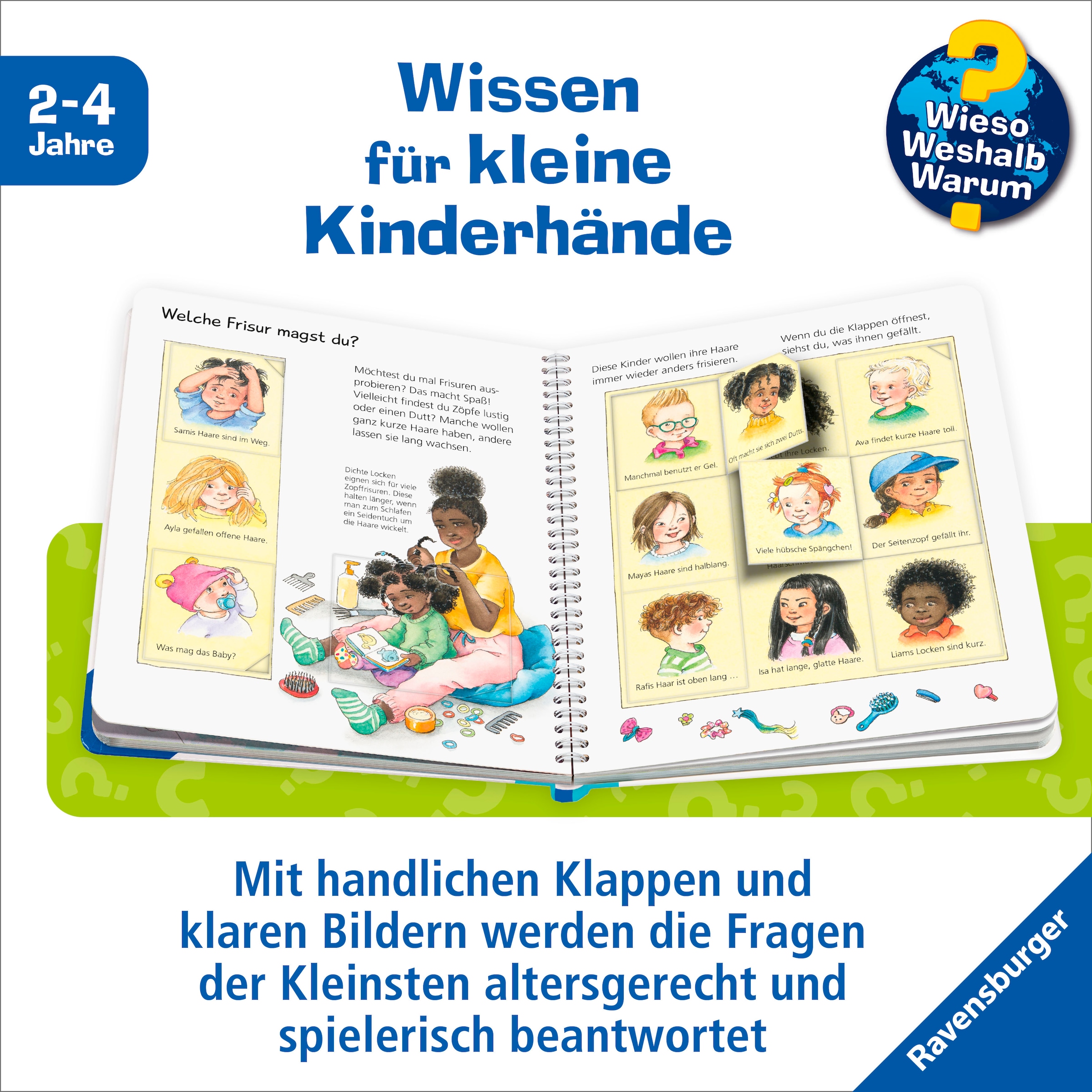 Ravensburger Kinderbuch »Wieso?Weshalb?Warum? junior, Band 79 Kämmen, schneiden, Haare waschen« Made in Europe
