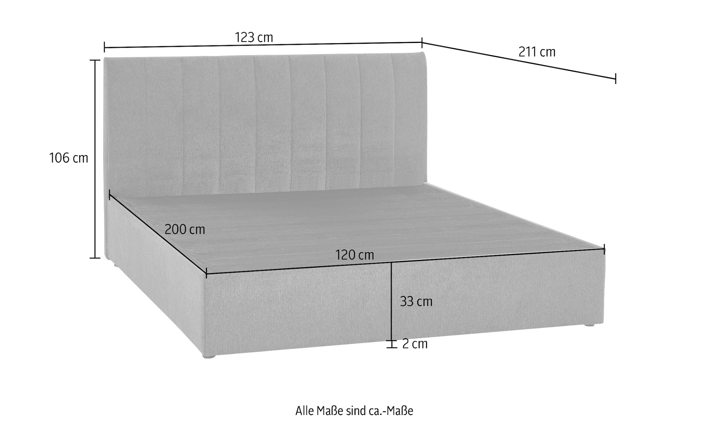 ATLANTIC home collection Boxbett »Alva, wahlweise mit Matratze« wahlweise mit Matratze und Topper