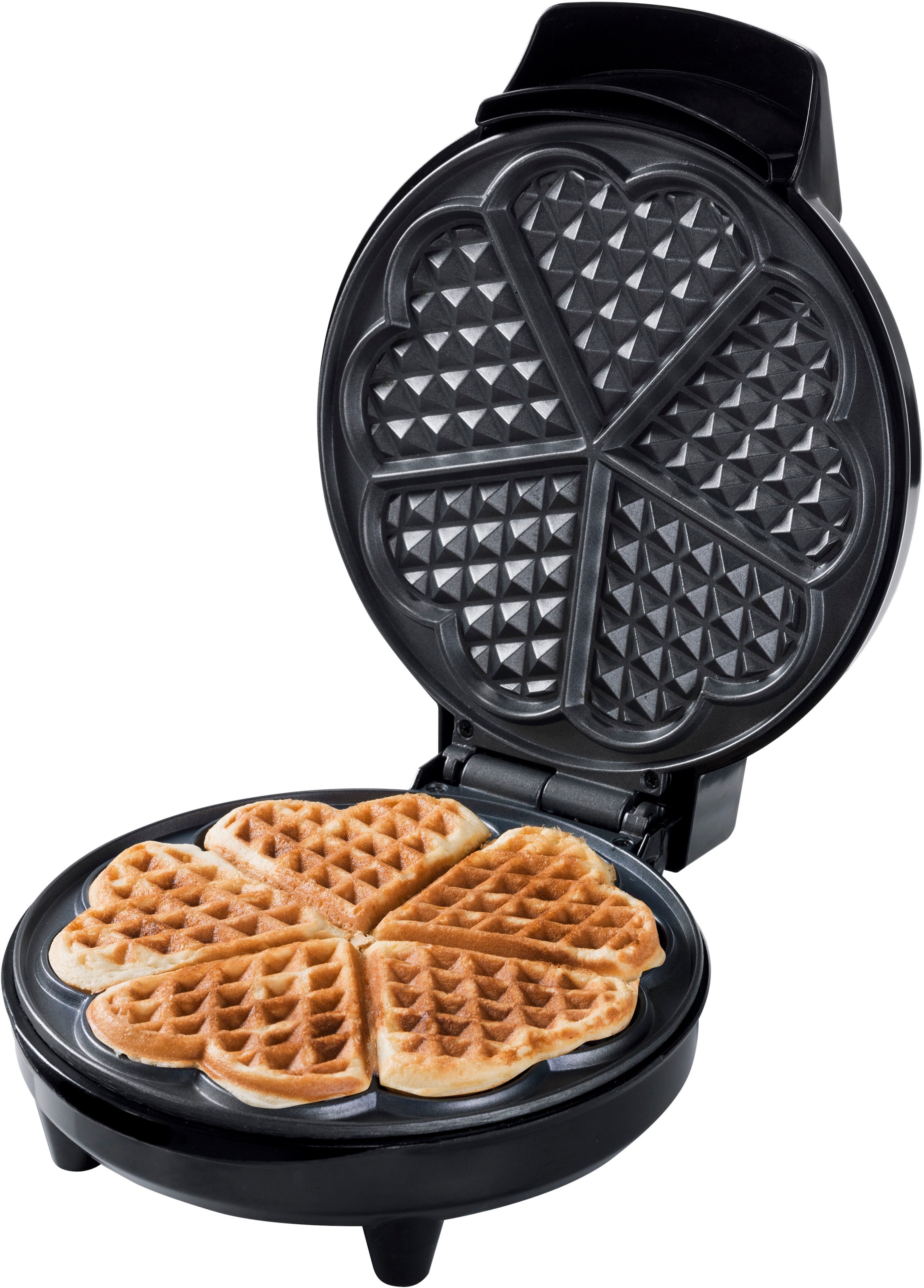 bestron Waffeleisen »AWM700CO«, 700 W, Waffelautomat mit Antihaftbeschichtung für Waffeln in Herzform