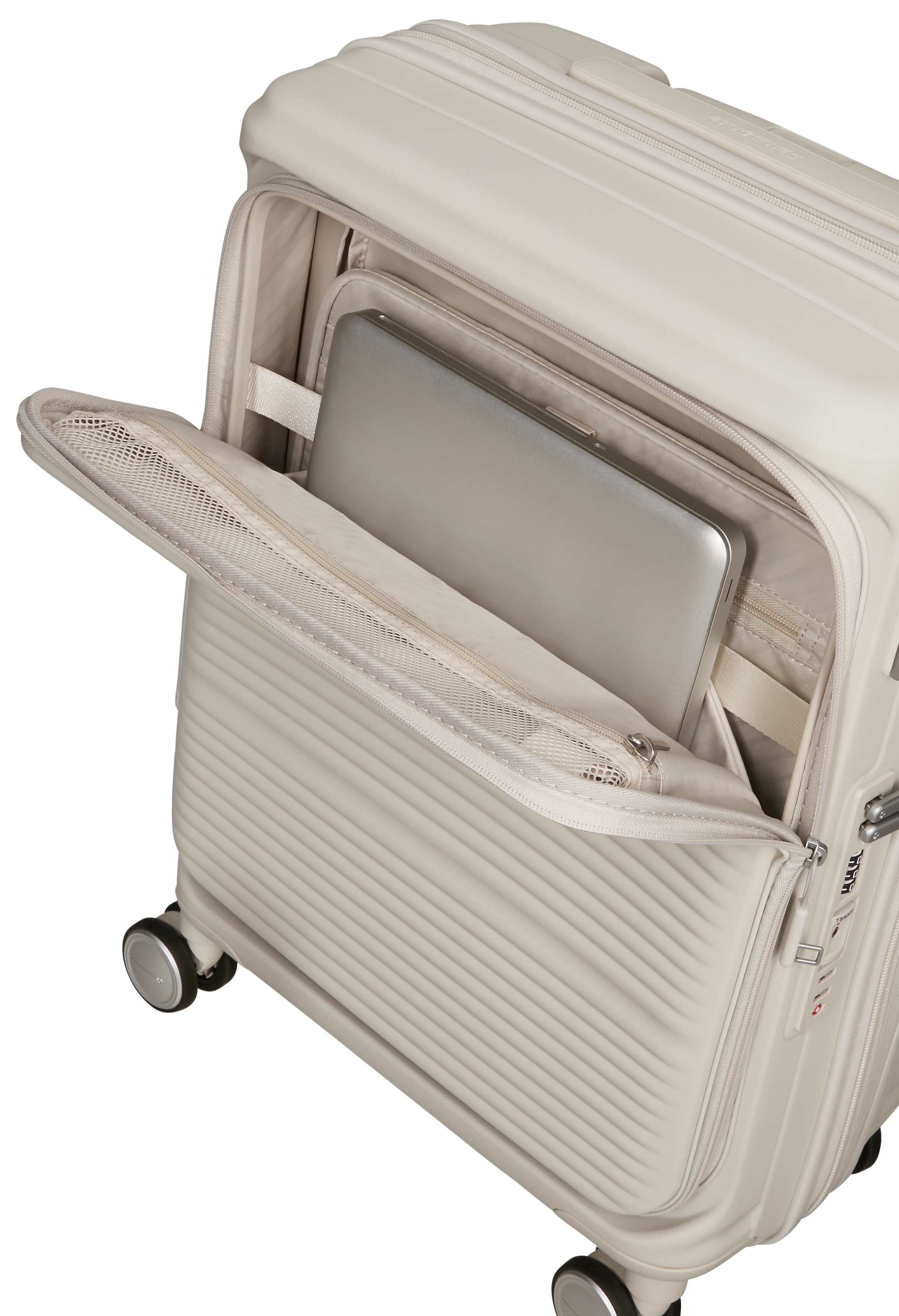 Samsonite Hartschalen-Trolley »PARALUX, verschiedene Größen und Farben« 40 l 4 Rollen Reisegepäck mit Frontfach Packwürfel Trennpolster