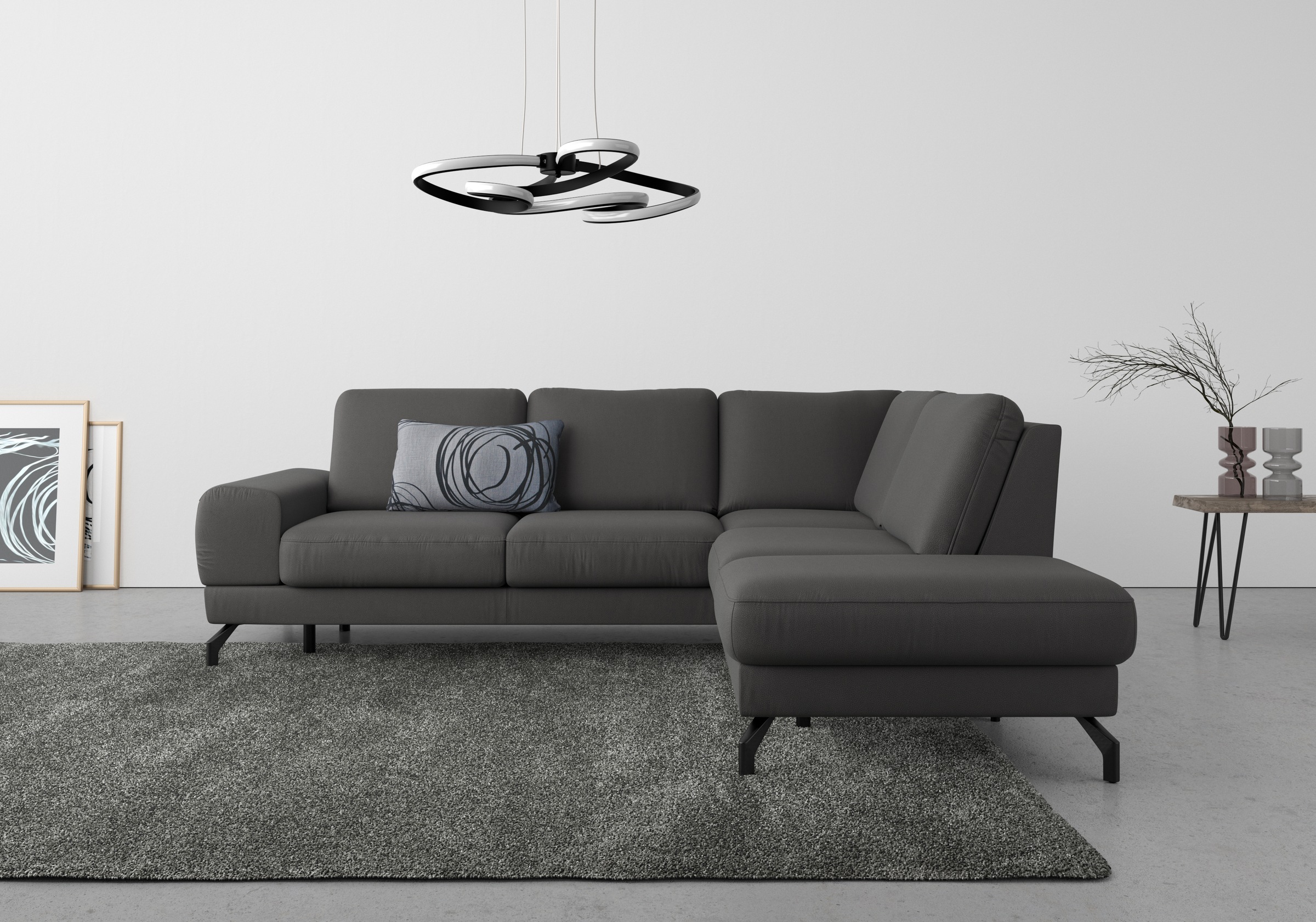 sit&more Ecksofa »Cinturo L-Form«, inklusive Sitztiefenverstellung und Federkern, Sitzhöhe 45 cm