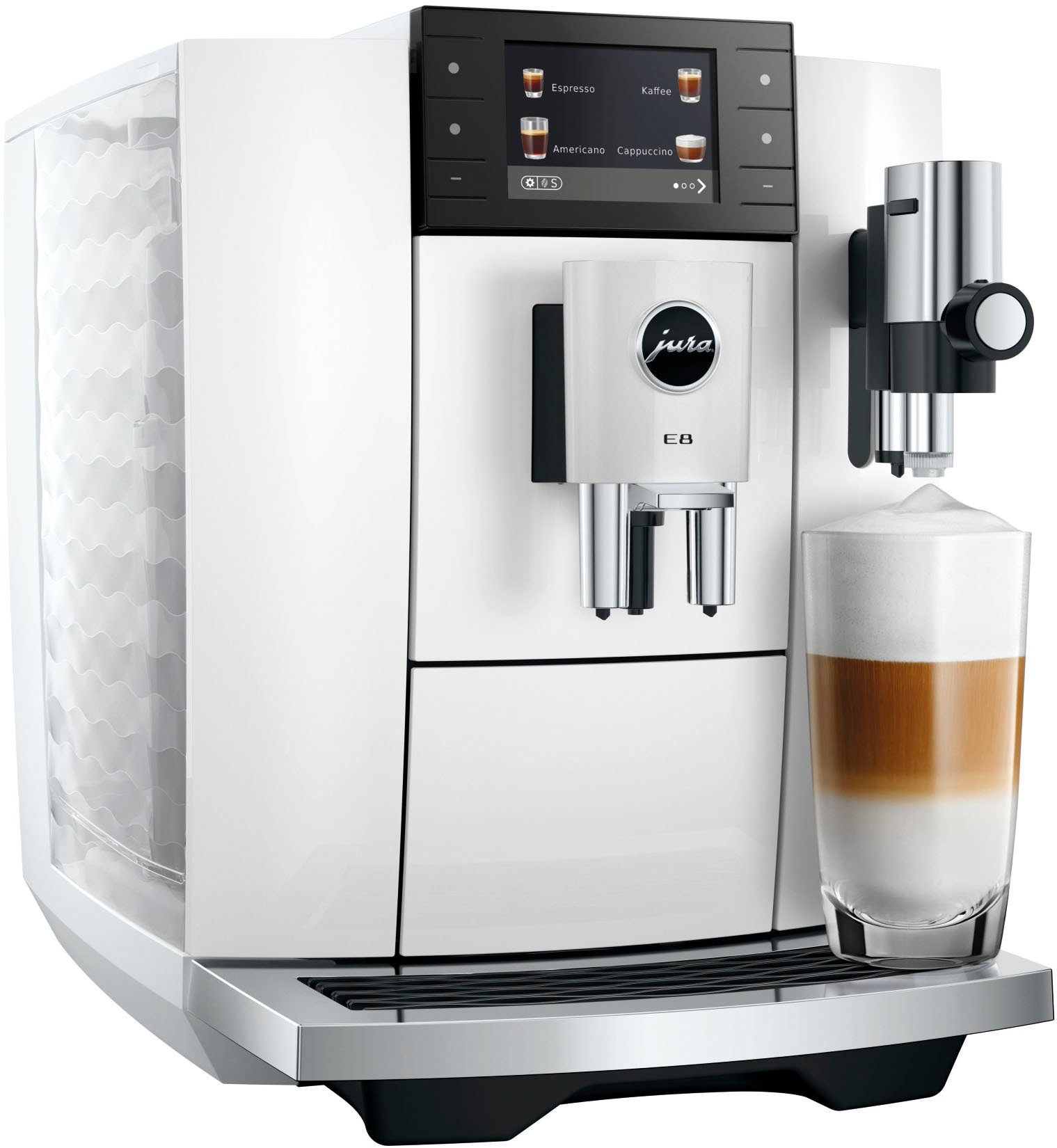 JURA Kaffeevollautomat »15747 E8 (ED), Piano White« 27 Spezialitäten, WiFi, Hot & Light Brew, Sweet