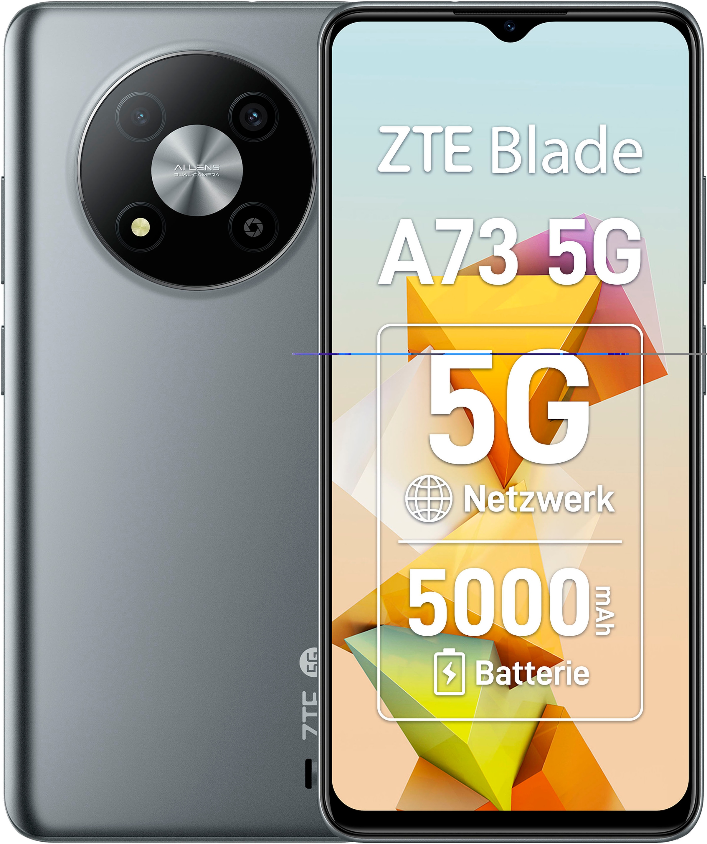 Smartphone »Blade A73 5G«, grau, 16,56 cm/6,52 Zoll, 50 MP Kamera