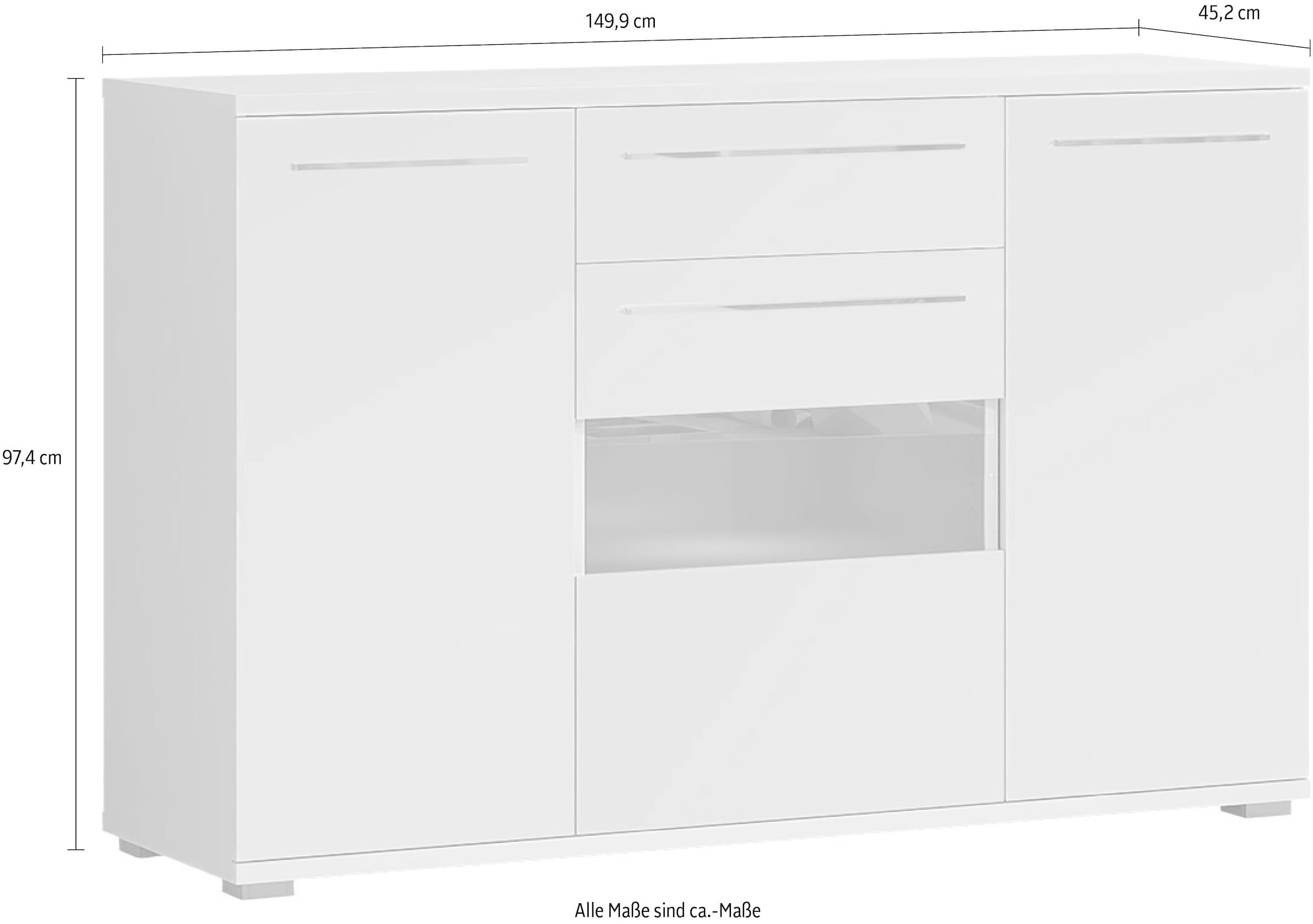 Places of Style Kommode »Piano«, UV lackiert, Soft-Close Funktion