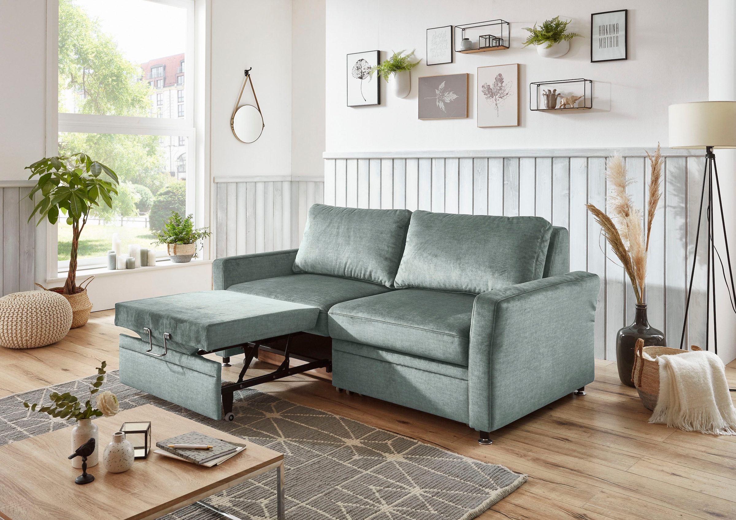 Die PlanBar Schlafsofa »MP-PD19021«, mit Längsschläferfunktion 80 bzw. 160x210 cm