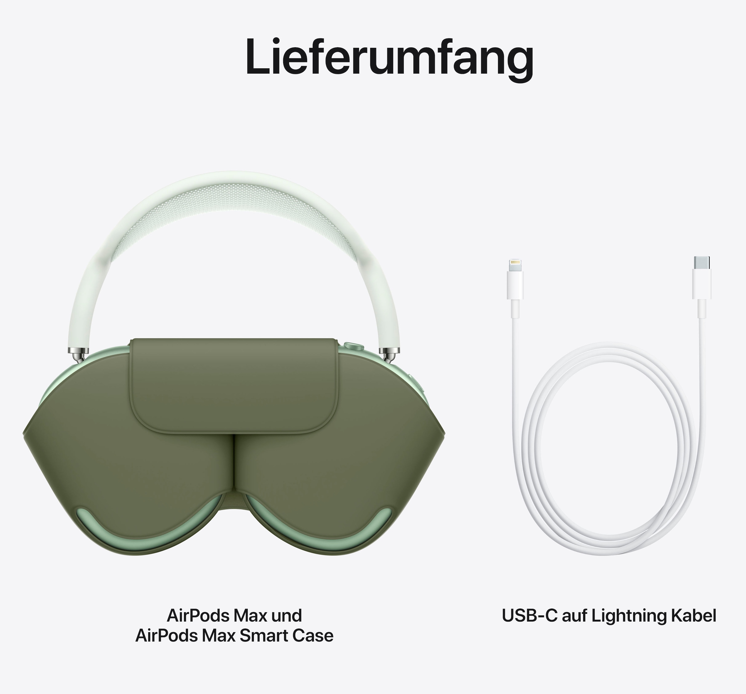 Apple Over-Ear-Kopfhörer »AirPods Max«, Bluetooth, Active Noise Cancelling (ANC)-Transparenzmodus-kompatibel mit Siri-integrierte Steuerung für Anrufe und Musik-Sprachsteuerung-Rauschunterdrückung