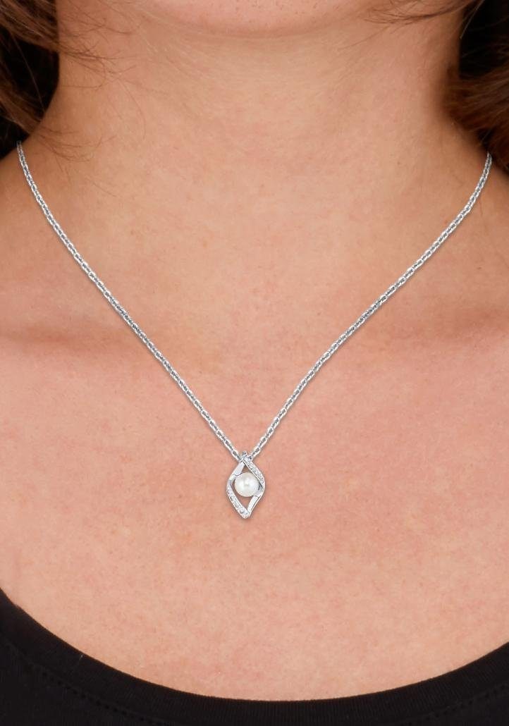 Amor Kette mit Anhänger »9178230«, mit Süßwasserzuchtperle und Zirkonia