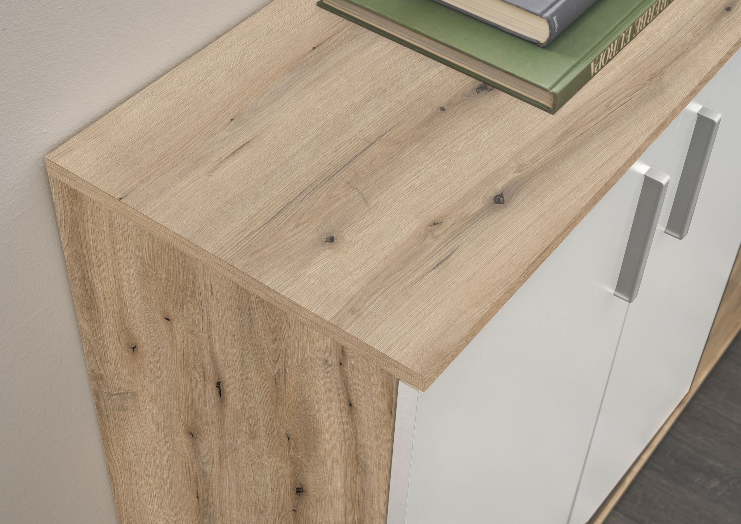 HBZ Kommode »BC-Drift-2, Universalschrank Stellmaß BxHxT 80x84x35 cm« 1 Stk. tlg. Kommode mit 2 Türen, 2 Schubkästen, 1 Einlegeboden