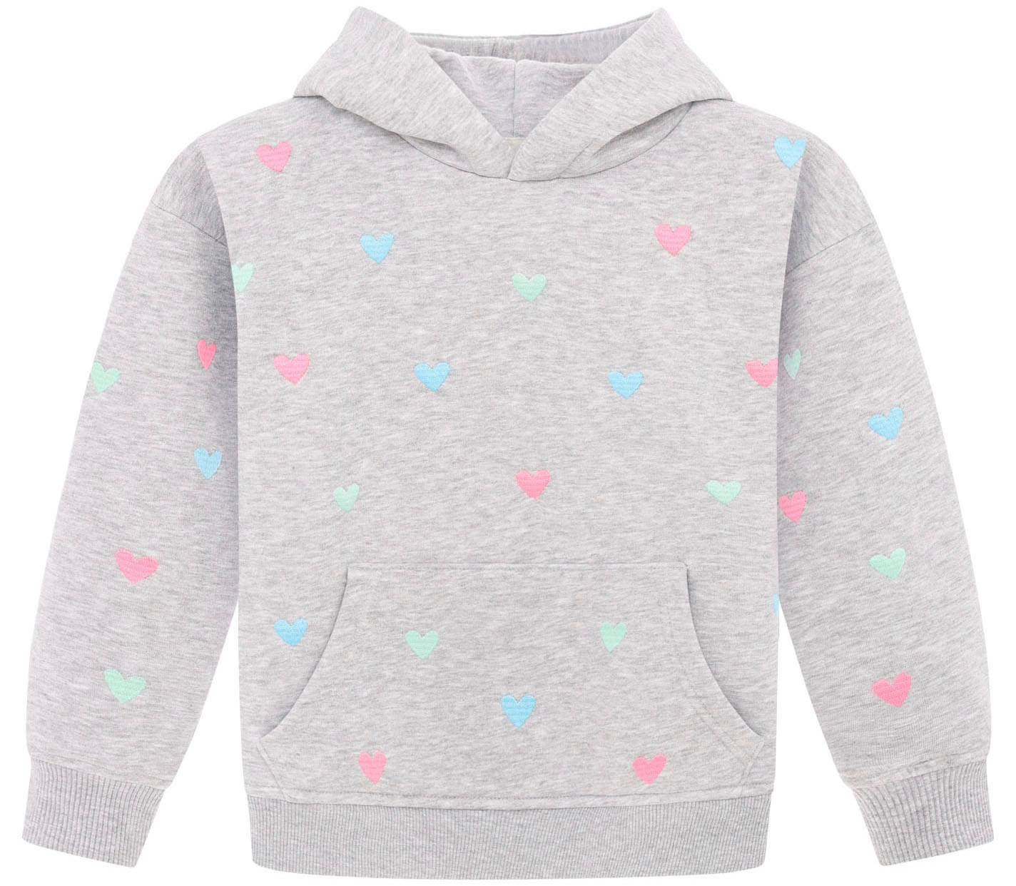Zwillingsherz Hoodie »"Hearts" Kids«, mit gestickten Herzen allover für Mädchen
