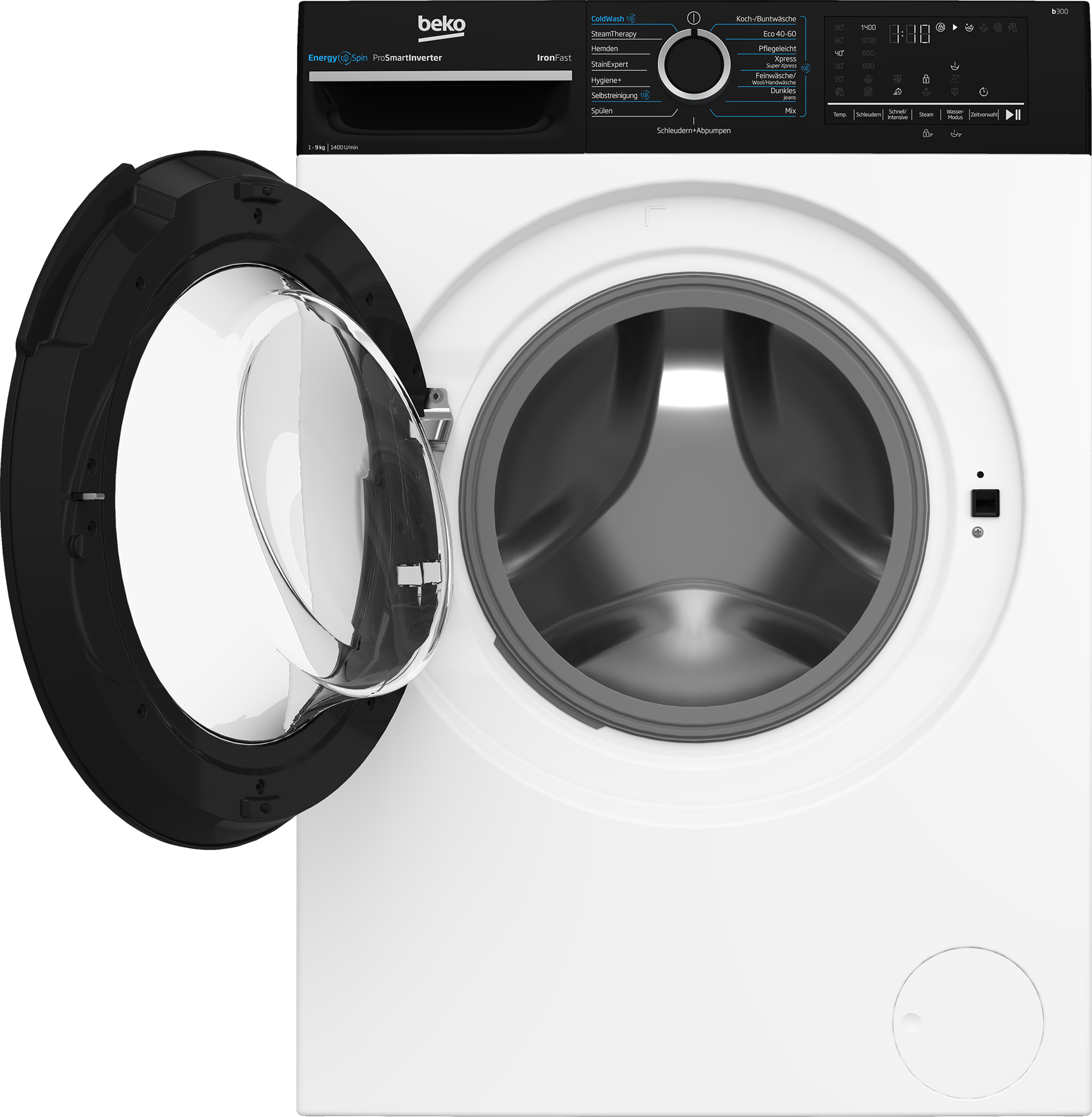 BEKO Waschmaschine »BM3WFU4941W«, 9 kg, 1400 U/min, Waschen mit EnergySpin: Bis zu 35 % Energie sparen – nicht nur in Eco